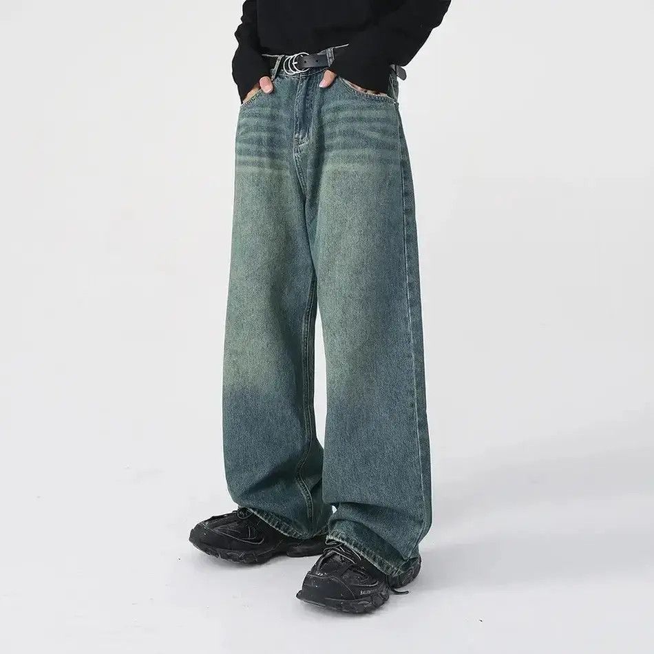 Japanese Brand × Jean Retro washed damaged baggy jeans y2k hip hop Size US 32 / EU 48 - 3 Thumbnail