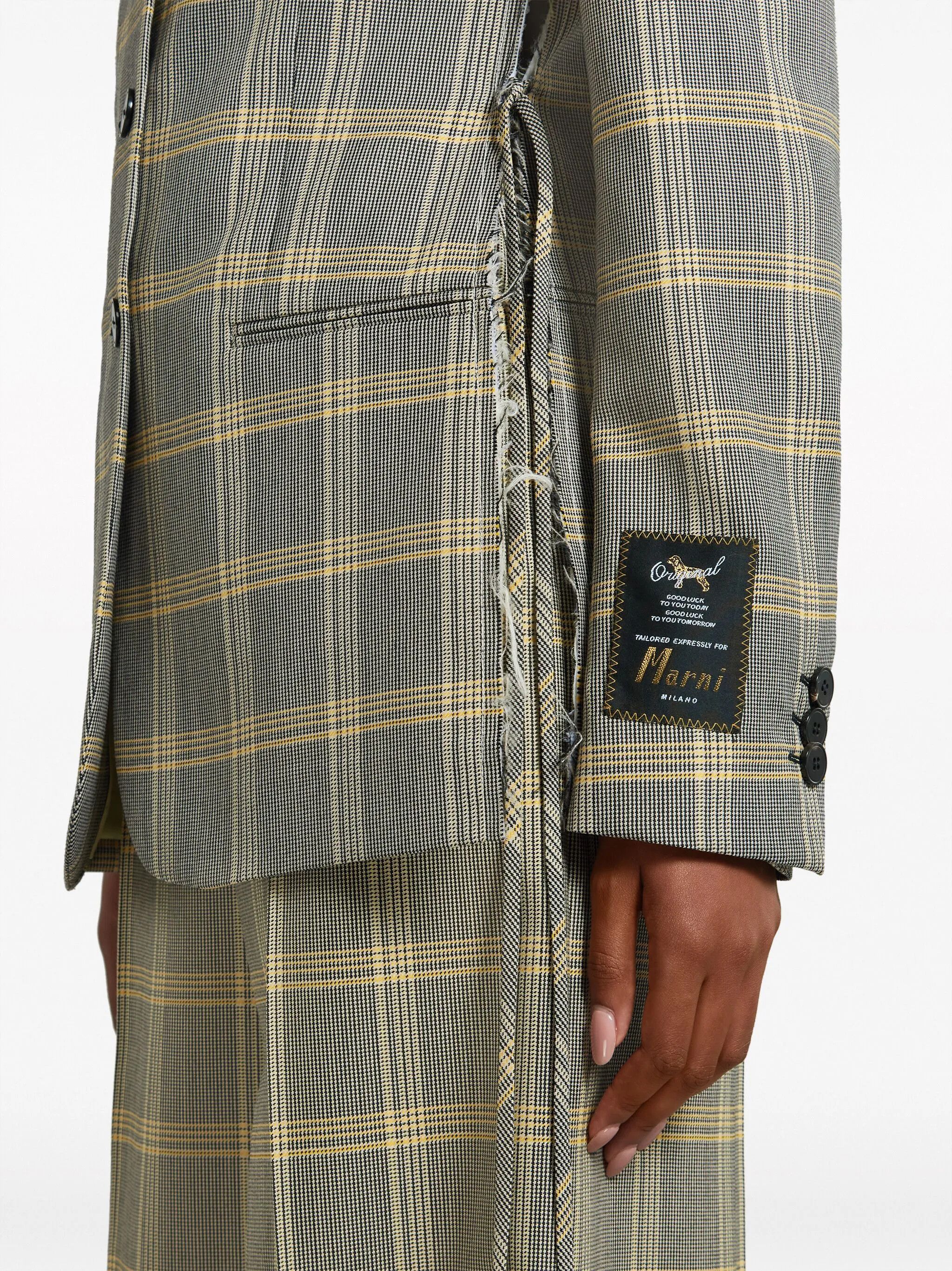 Marni o1f1d3z0625 Plaid-Check Single-Breasted Blazer in Multicolor Size M / US 6-8 / IT 42-44 - 5 Thumbnail