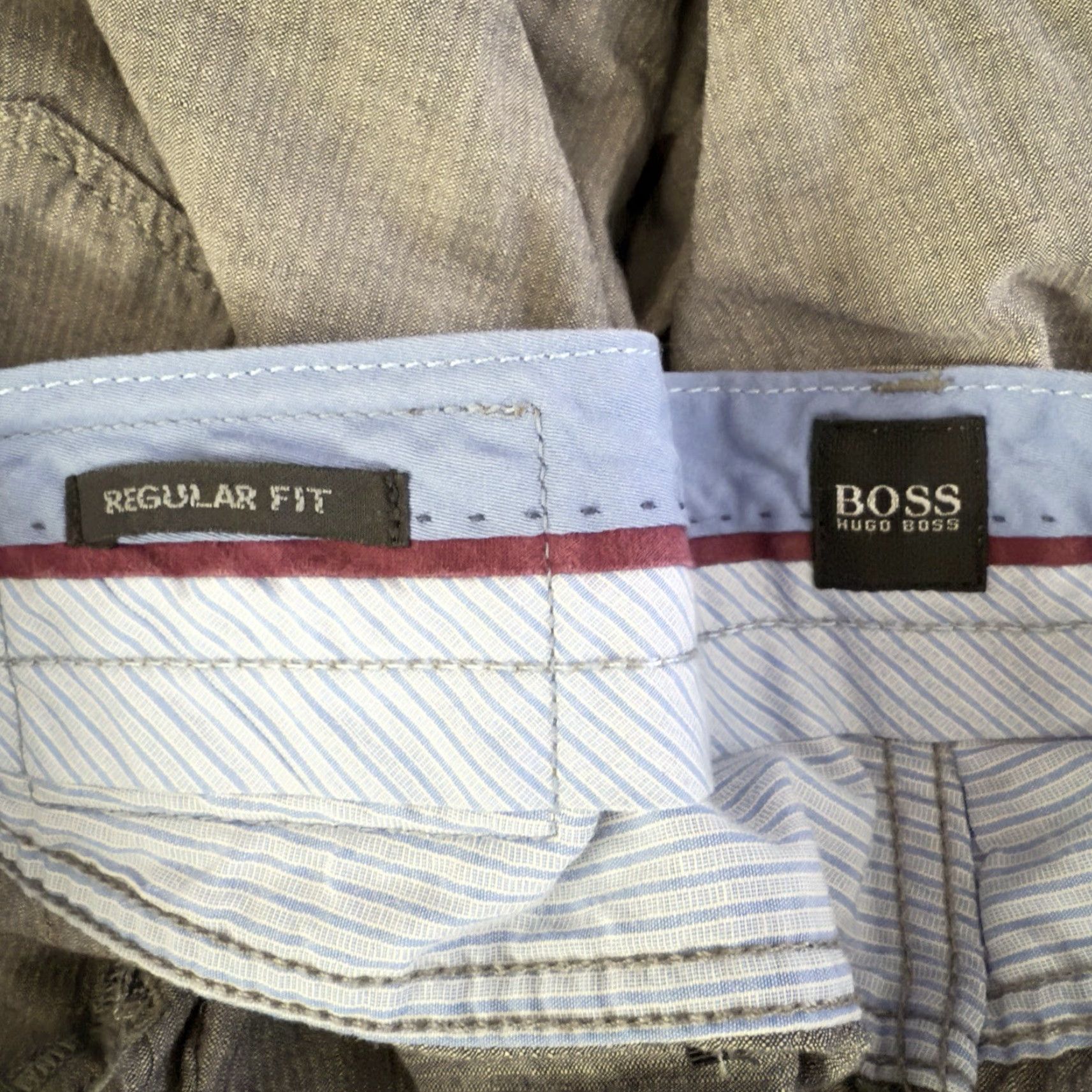 Vintage VINTAGE Hugo Boss Casual Pants Mens Size 33x32 Gray Chino Regular Fit Size US 33 - 4 Thumbnail