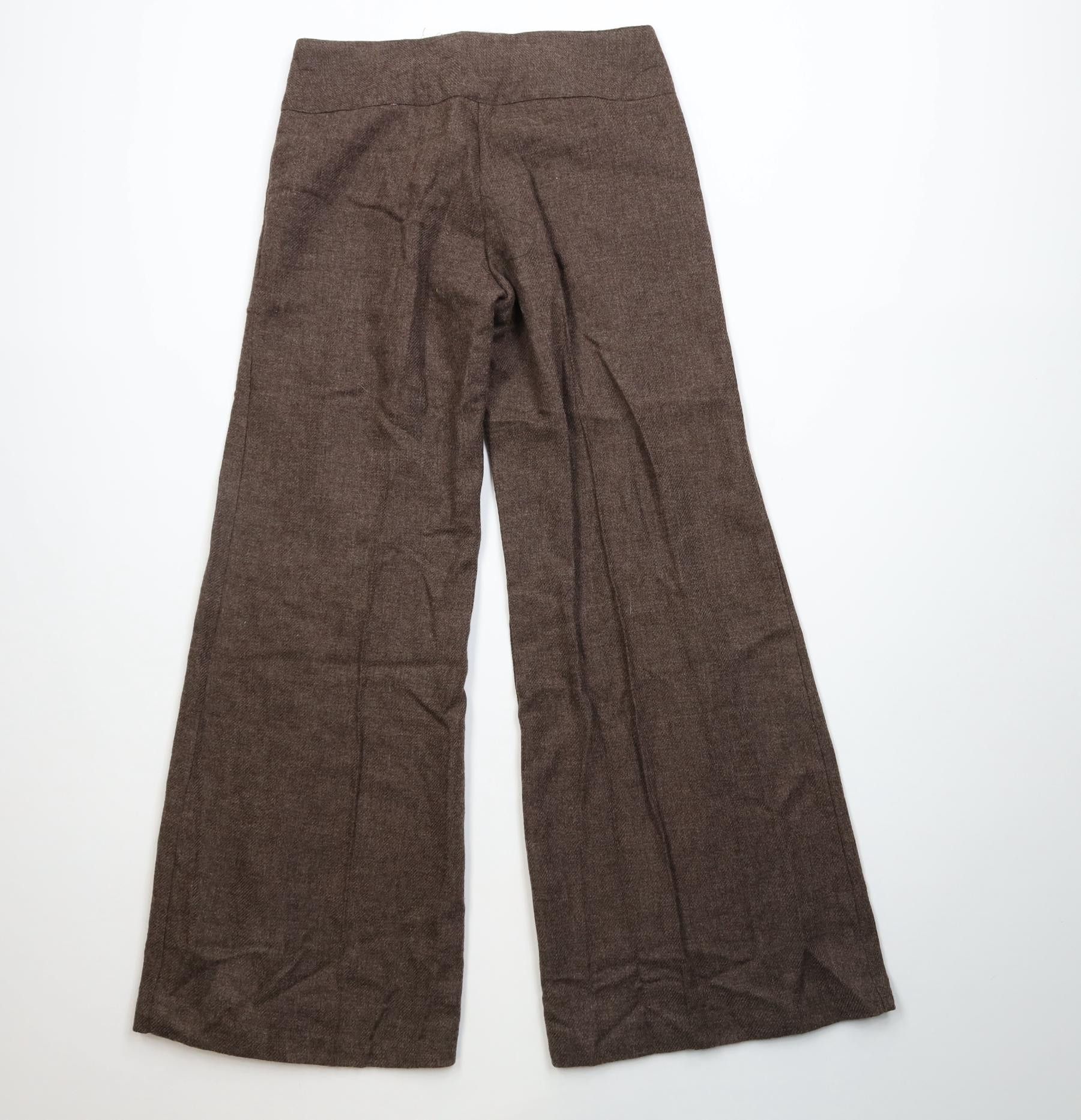 Vintage Deadstock Vintage 60s Wool Tweed Wide Leg Bell Bottoms Pants Size 29" - 7 Thumbnail