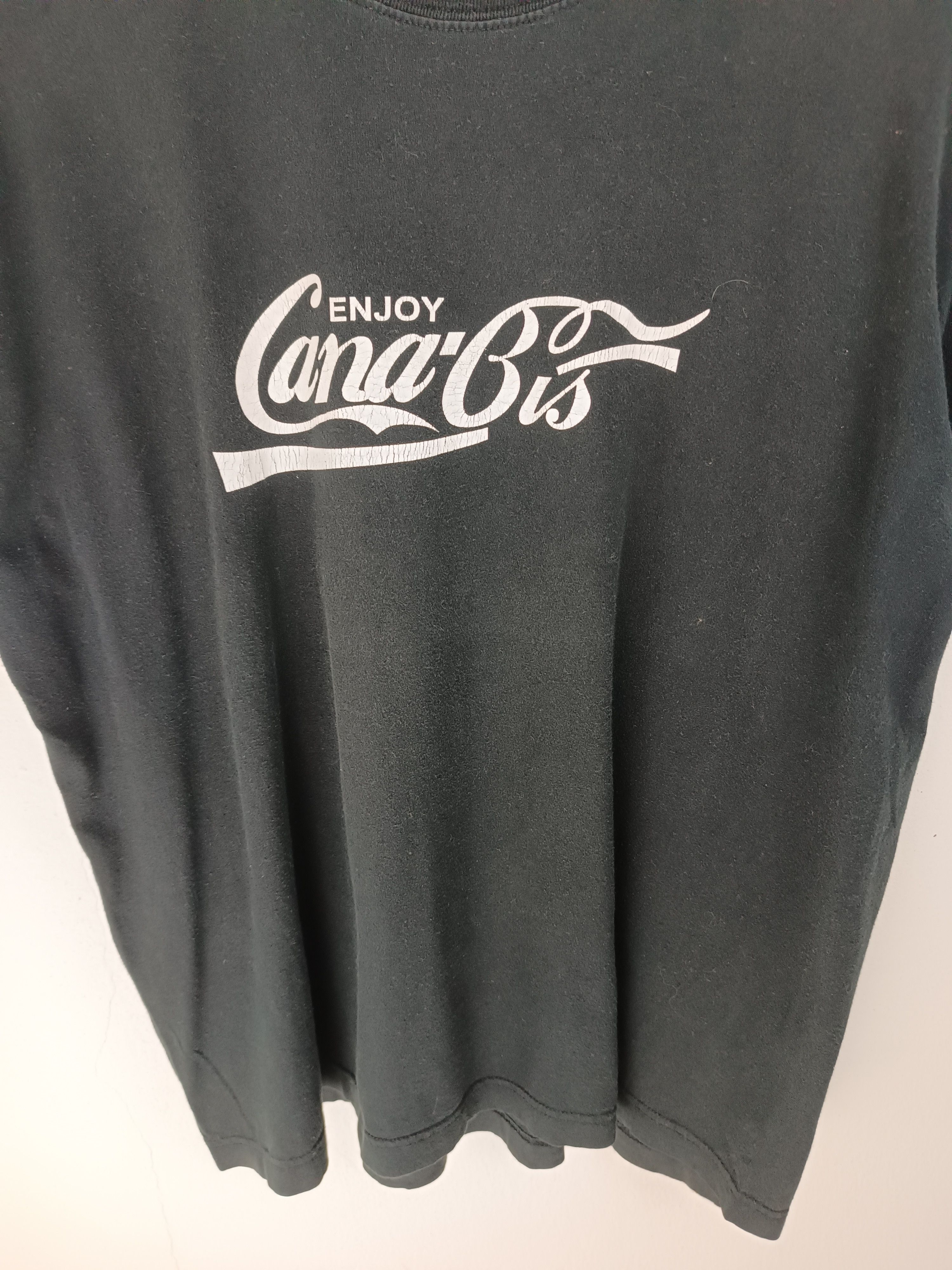 Vintage VINTAGE 2000s FADED ENJOY CANNABIS MARIJUANA HIGH CULTURE TS Size US L / EU 52-54 / 3 - 9 Thumbnail