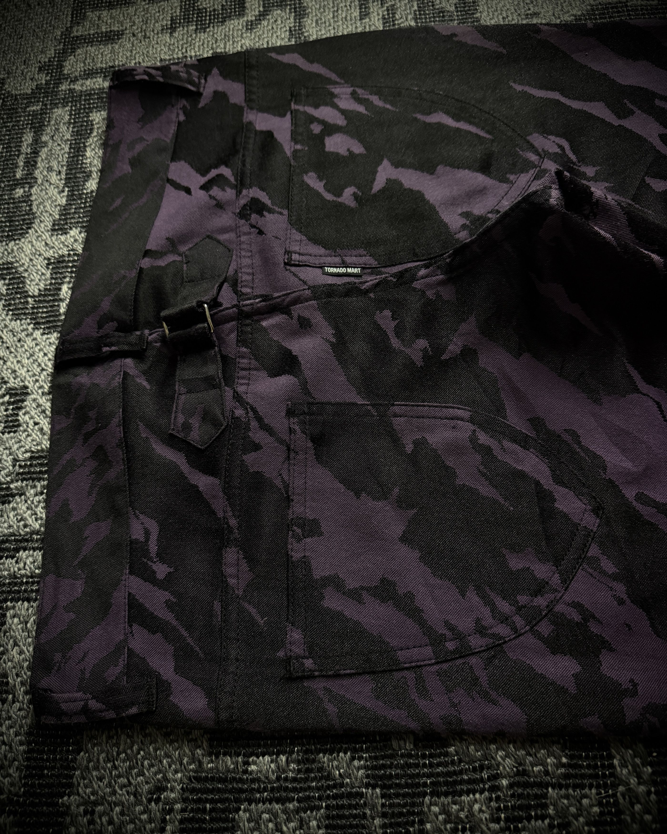 Tornado Mart Tornado Mart Purple Black Abstract Camo Flared Pants Size US 34 / EU 50 - 10 Thumbnail