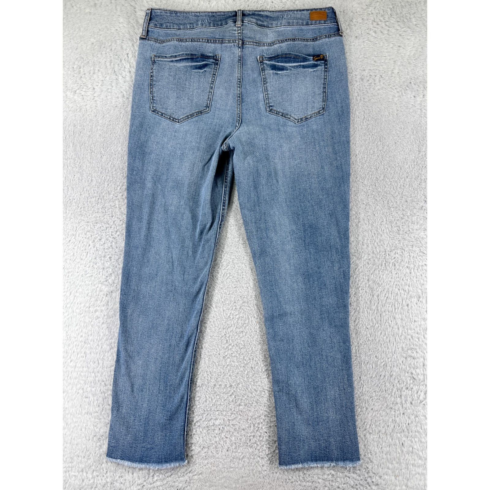 Vintage Seven7 Jeans Womens Jeans Slim High Rise Blue Denim 14 Slim Straight 5-Pocket Size 36" / US 14 / IT 50 - 2 Thumbnail