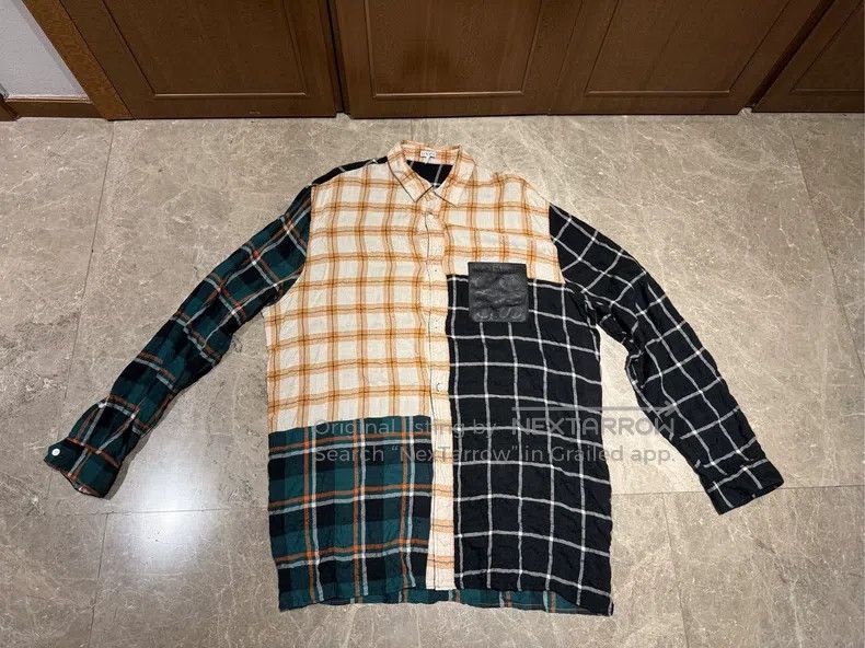 Loewe Loewe Men's loose-fit patchwork plaid casual shirt Size US XS / EU 42 / 0 - 1 Thumbnail