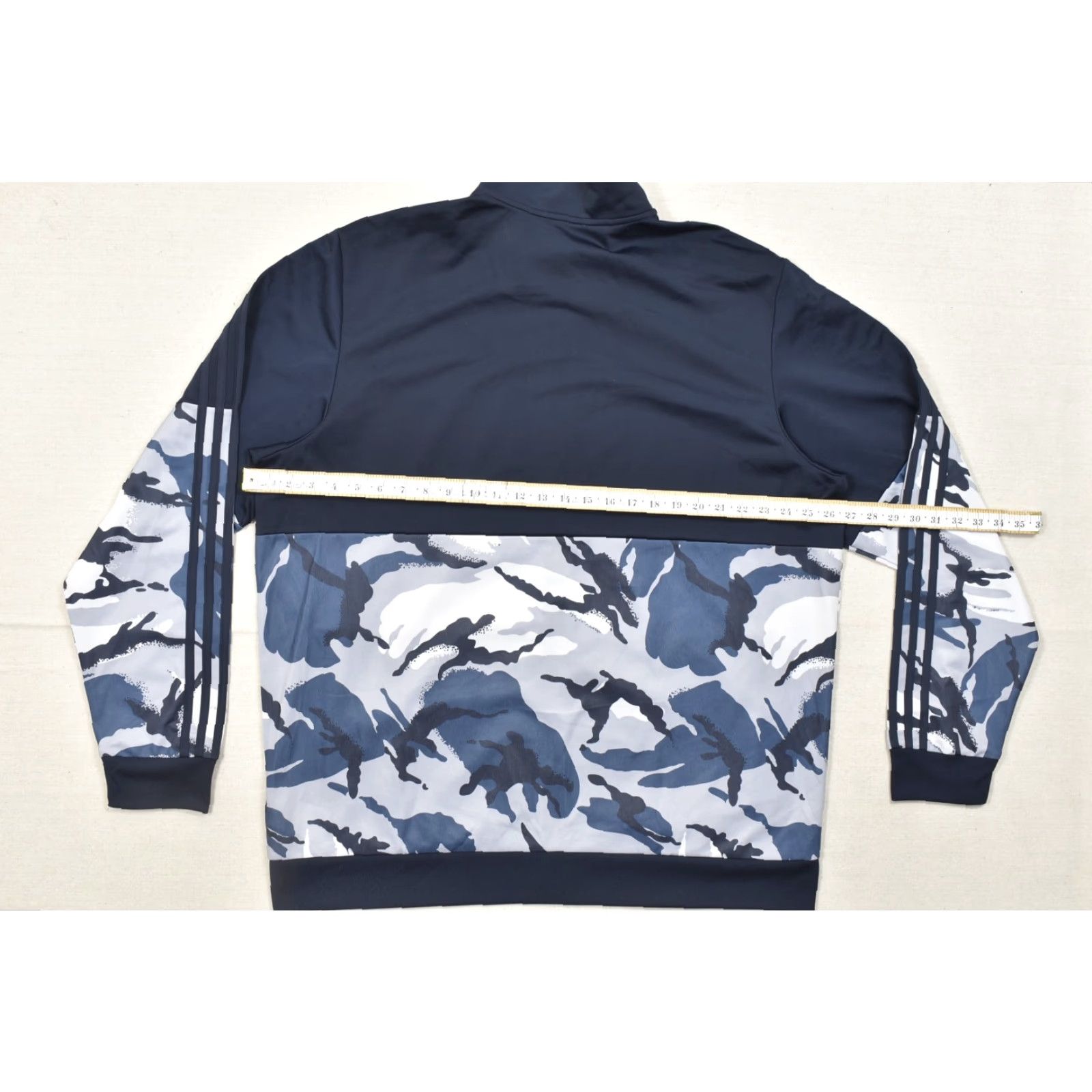 Adidas Adidas Mens 2XL Track Jacket Full Zip Blue Camo Colorblock Recycled Polyester Ma Size US XXL / EU 58 / 5 - 3 Thumbnail