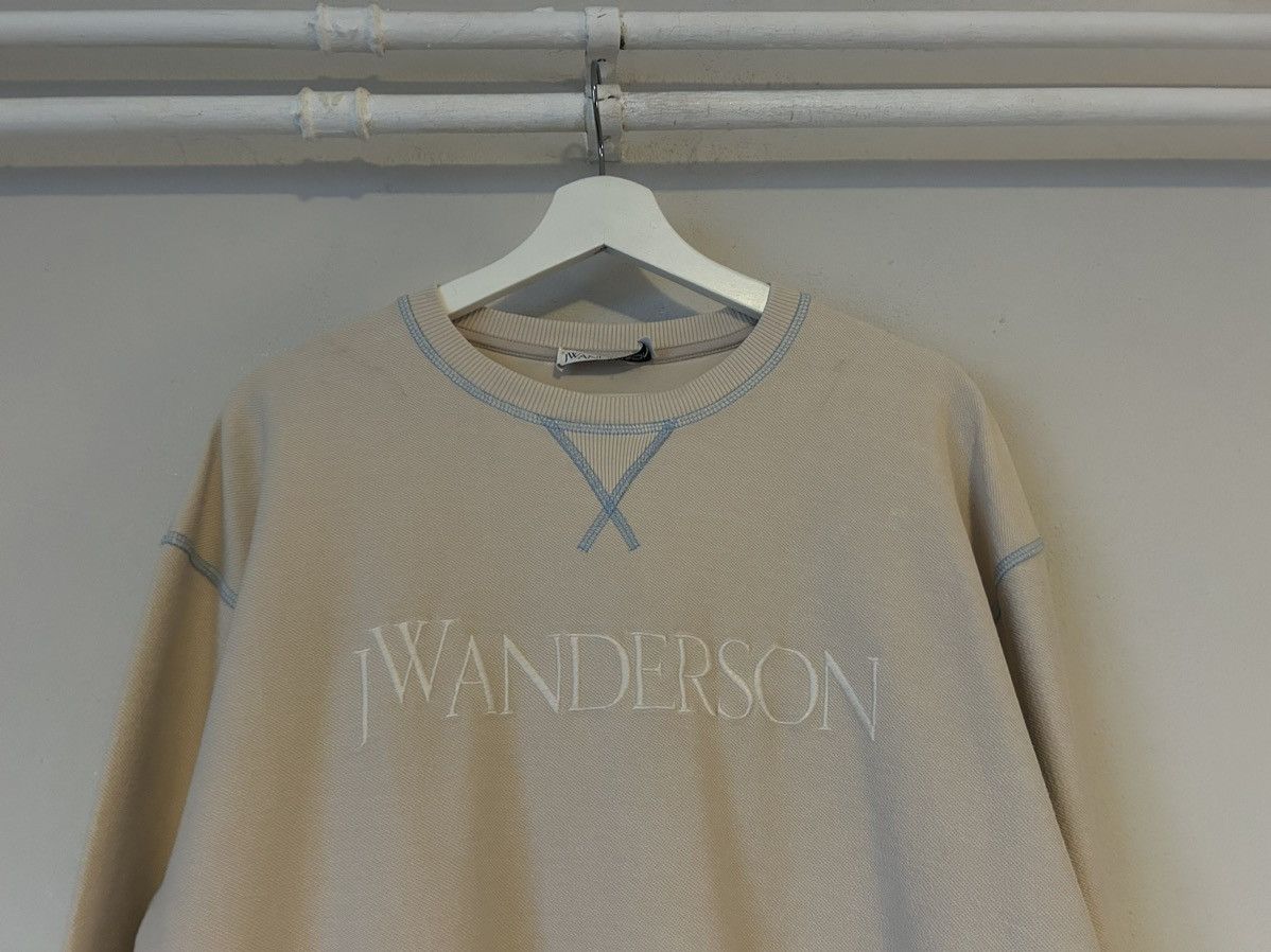 JW Anderson JW Anderson Beige Contrast Stitch Logo Sweatshirt - Size S Size US S / EU 44-46 / 1 - 5 Thumbnail