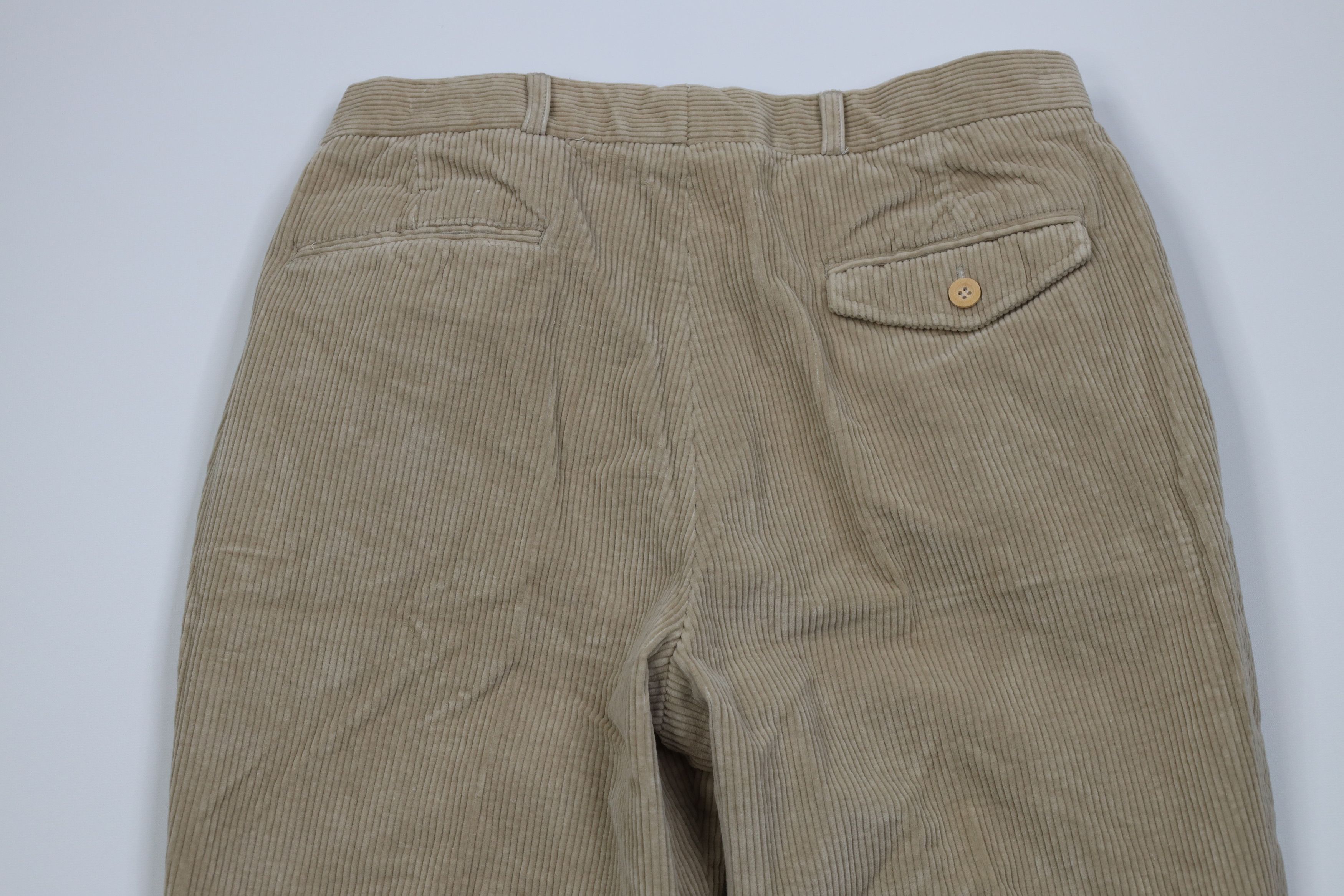 Vintage Vintage 70s Streetwear Wide Leg Corduroy Chino Pants Beige Size US 32 / EU 48 - 12 Thumbnail