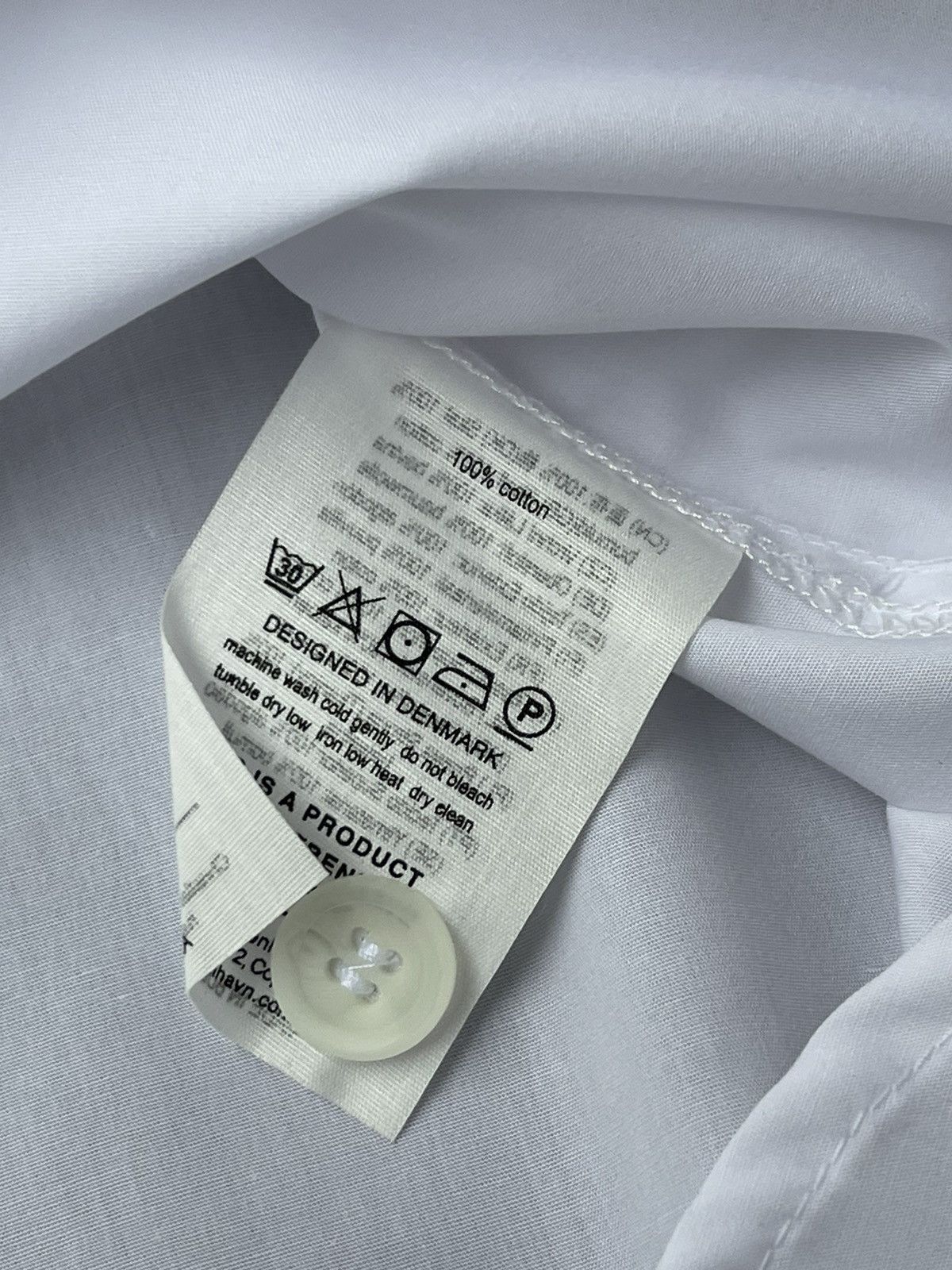 Han Kjobenhavn !DS! FW22 Han Kjobenhavn Poplin Script Logo White Shirt Size US S / EU 44-46 / 1 - 21 Thumbnail