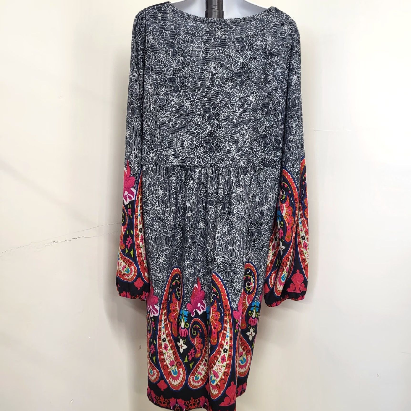 White Mark White Mark Dress Women's Size 1X Embroidered Paisley Apolline Sweater Boho Shirt-Category? Size XL / US 12-14 / IT 48-50 - 4 Thumbnail