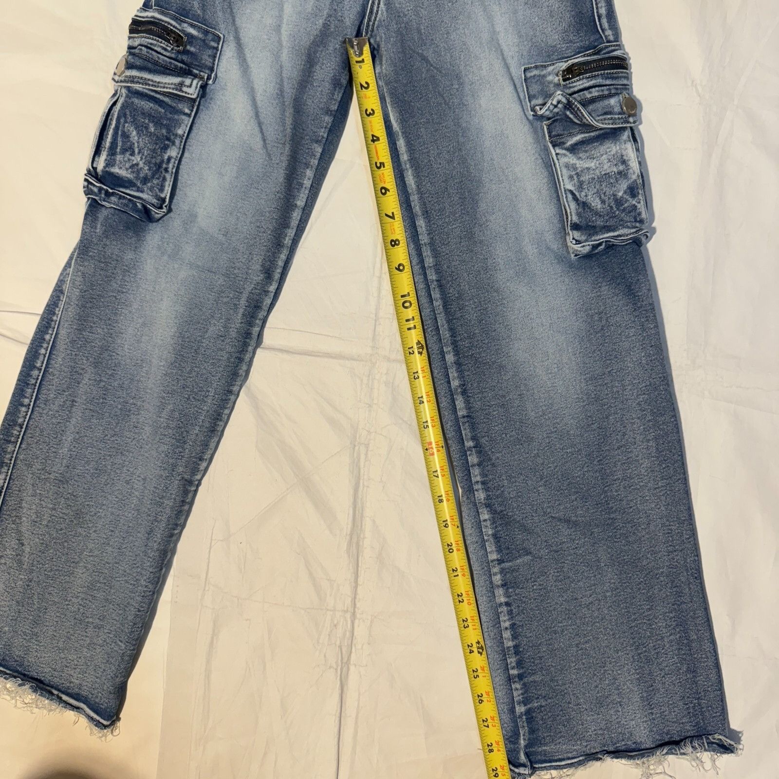 Other Y2K Skate Cargo Jeans Womens 26X29 Blue Straight Wide Leg Sk Size 26" / US 2 / IT 38 - 3 Thumbnail