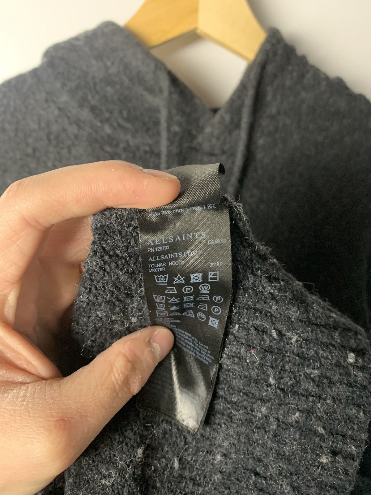 Allsaints Allsaints Tolnar Hoodie Men’s Size M Gray Ramskull Logo Top Size US M / EU 48-50 / 2 - 12 Thumbnail