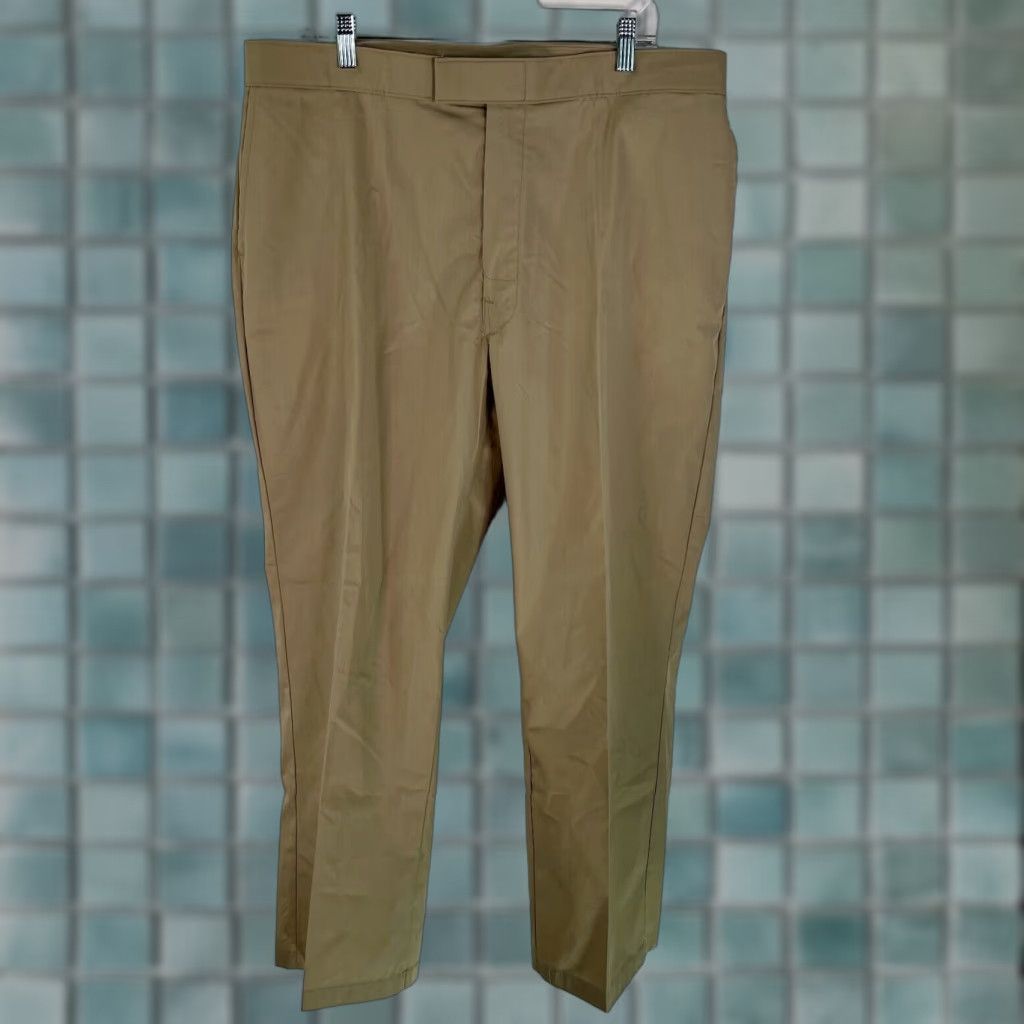 Sears Sears Mens Flat Front Full Fit Mid Rise Straight Khaki Dress Pants Size W42 L28 Size US 40 / EU 56 - 1 Thumbnail