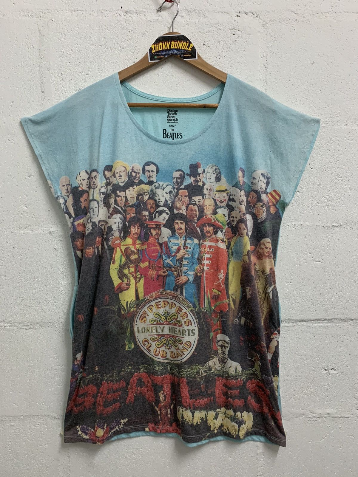 Band Tees × Japanese Brand The Beatles Fullprint Size L / US 10 / IT 46 - 1 Thumbnail