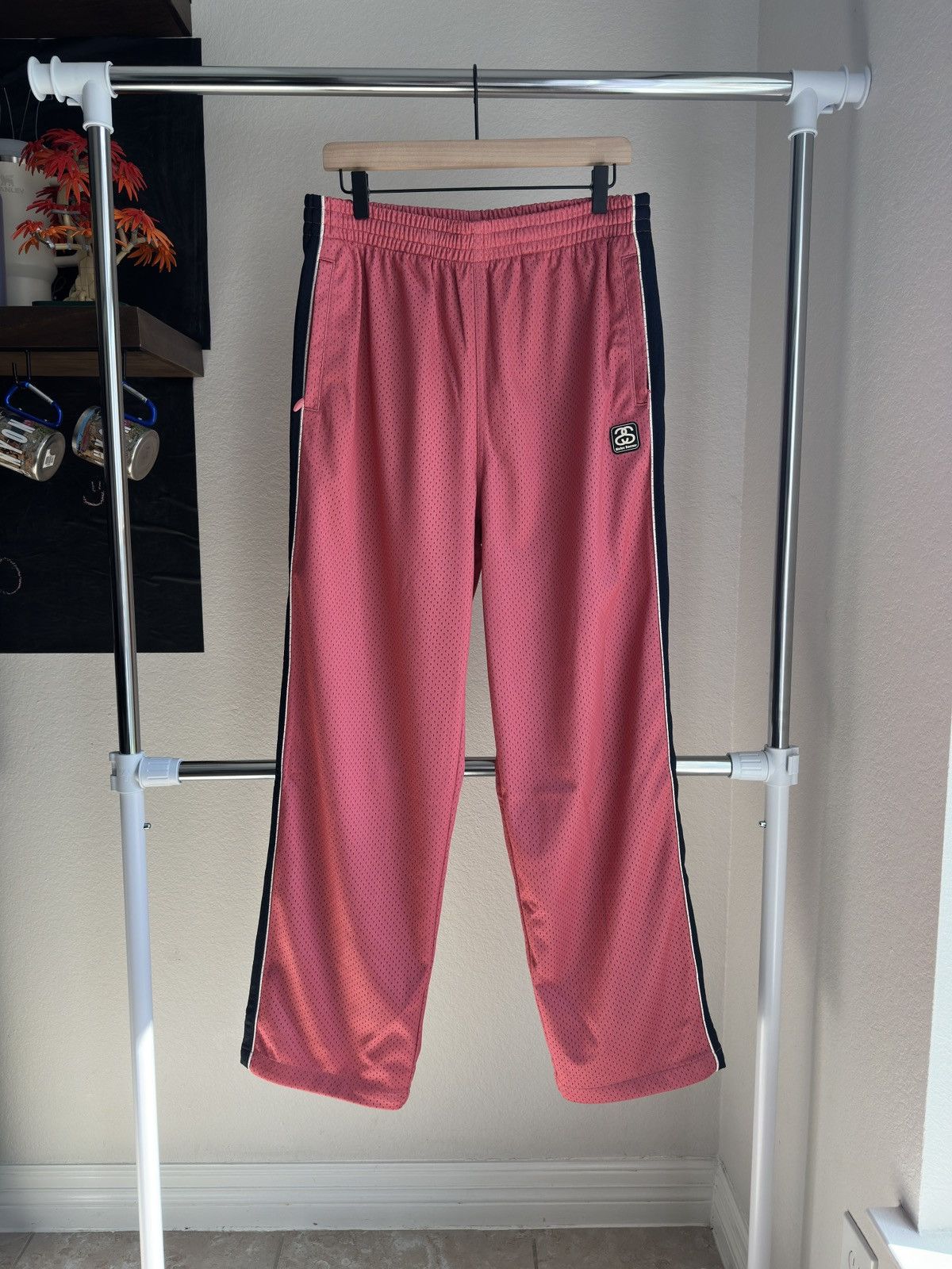 Stussy x Wales Bonner Mesh Track Pants Rose Pink