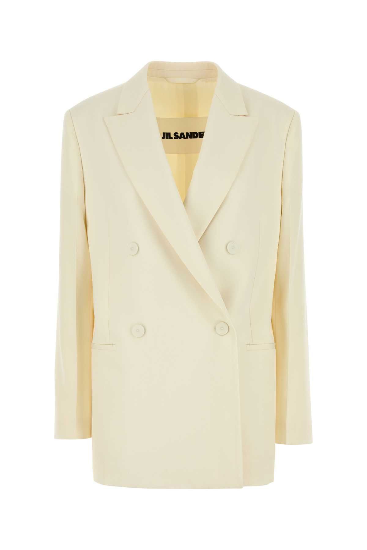 Jil Sander Cream Wool Blazer Size XS / US 0-2 / IT 36-38 - 1 Thumbnail
