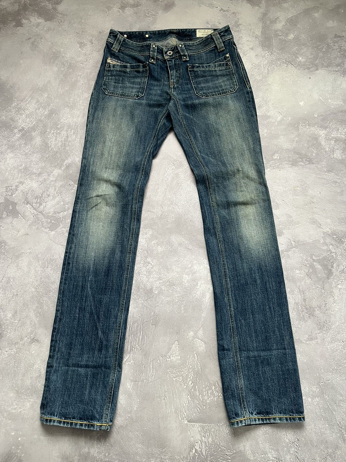 Diesel VINTAGE DIESEL KEATE Y2K STYLE WASHED BLUE ZIP POCKET JEANS Size 28" / US 6 / IT 42 - 1 Thumbnail