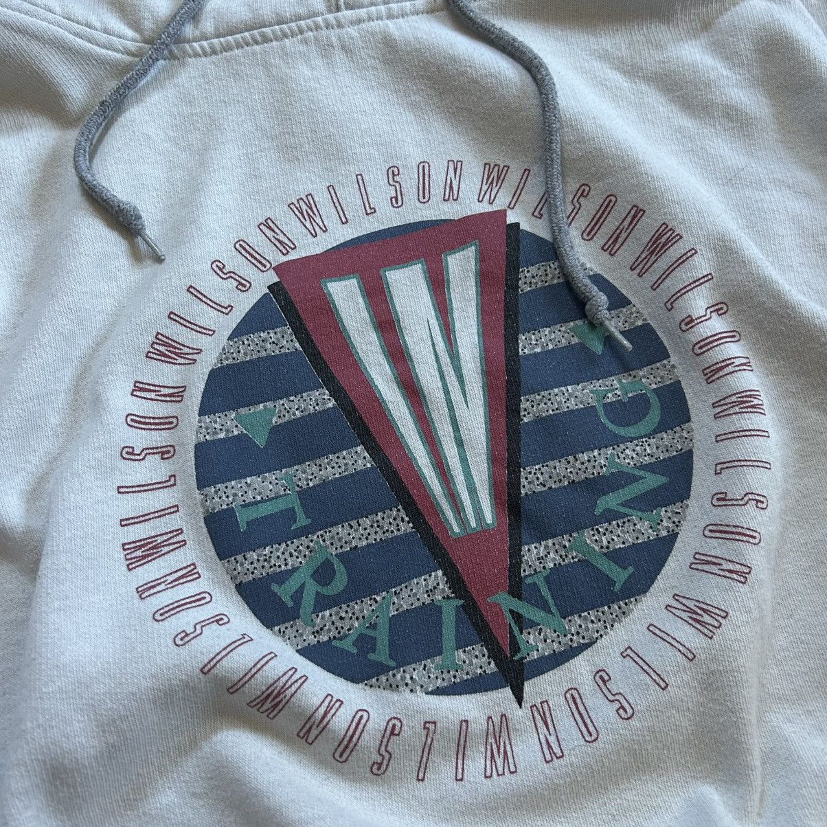 Wilson 90s WiLSON iN TRAiNiNG WiDE BOXY CROP FUNNEL NECK SWEATSHiRT Size M / US 6-8 / IT 42-44 - 14 Thumbnail