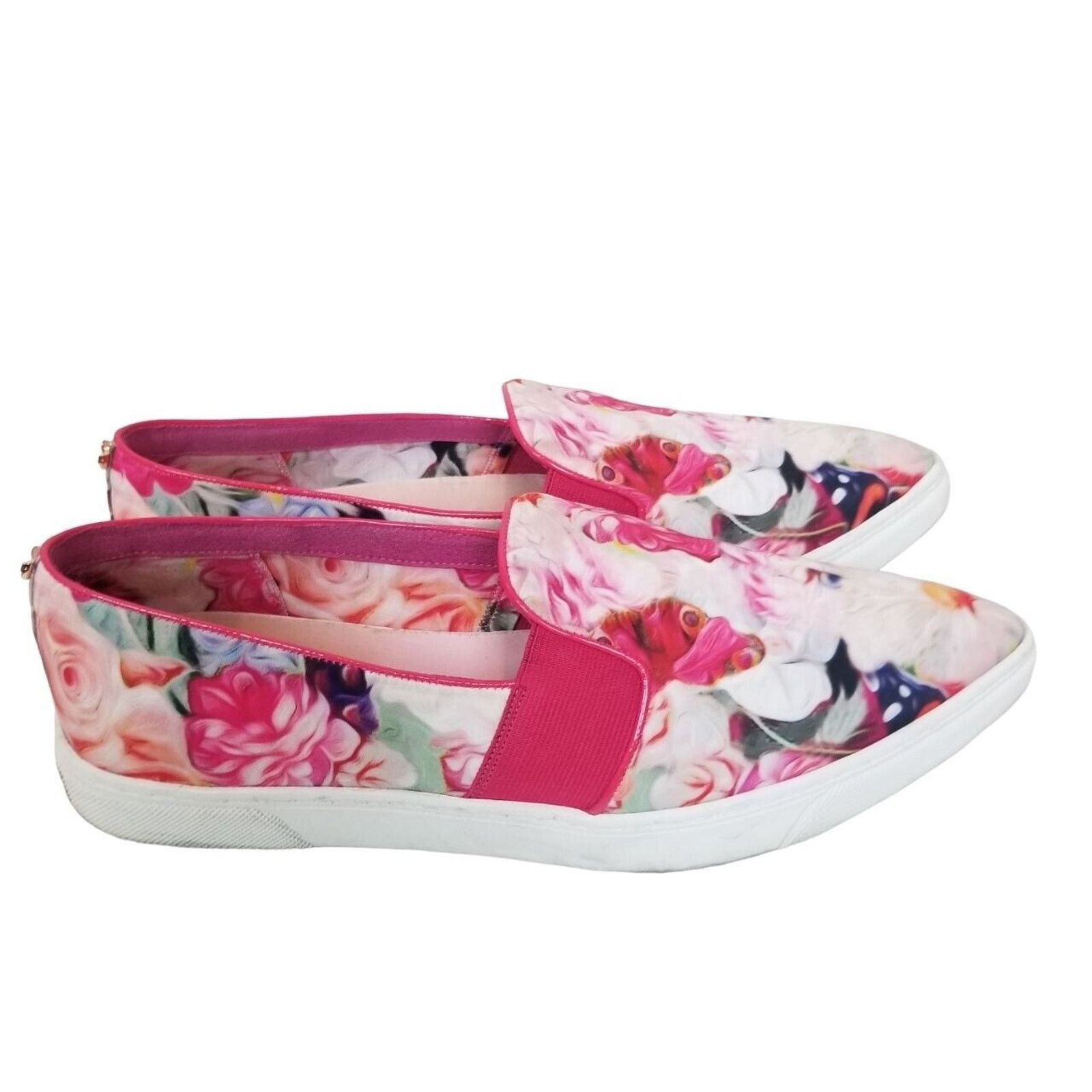 Ted Baker Ted Baker Womens Thfia Floral Slip On Sneakers Flats 39 EU Size US 8 / IT 38 - 1 Thumbnail