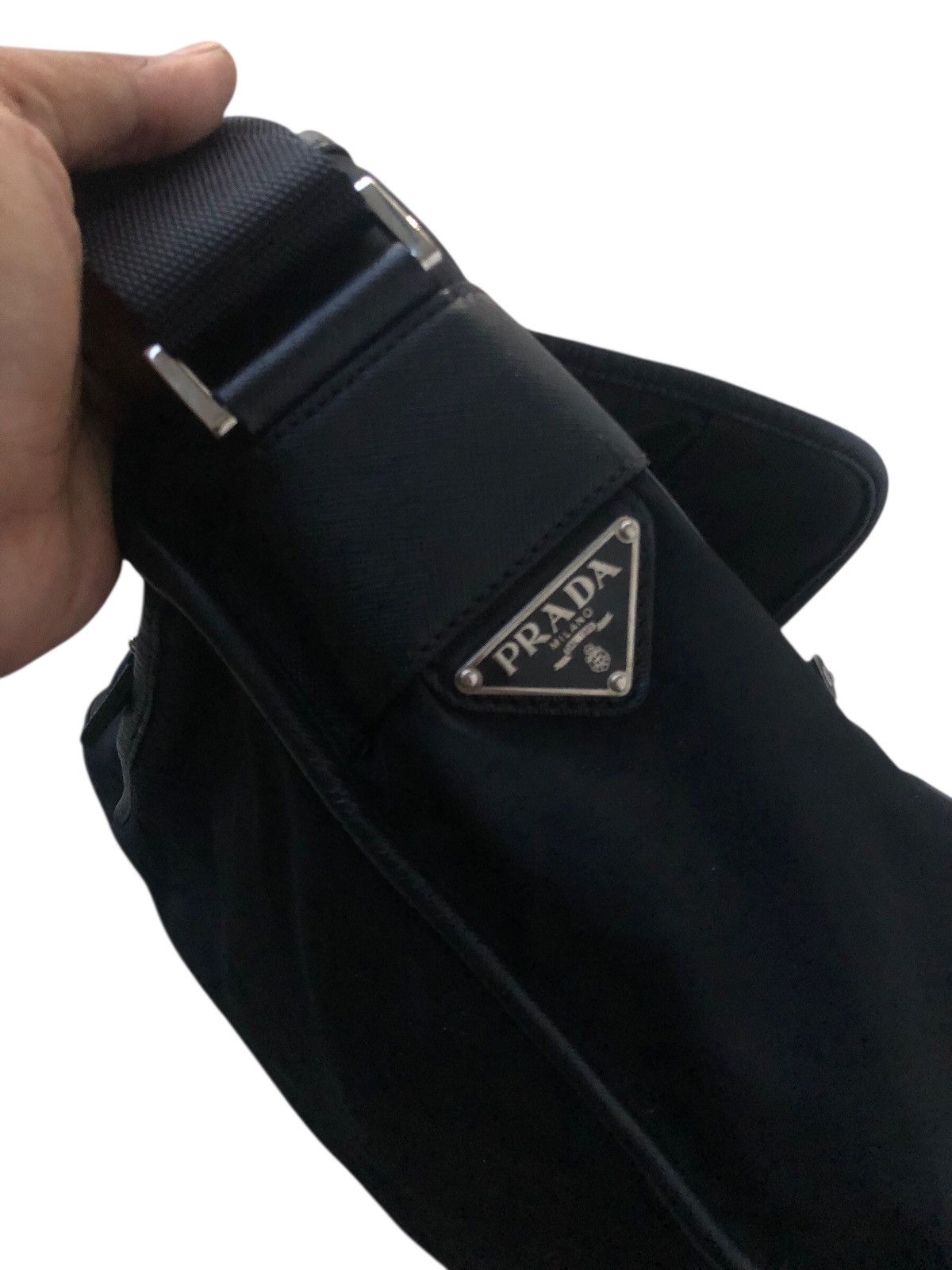 Prada 💯Authentic PRADA Tessuto Nylon Messenger Crossbody Bag Black Size ONE SIZE - 10 Thumbnail