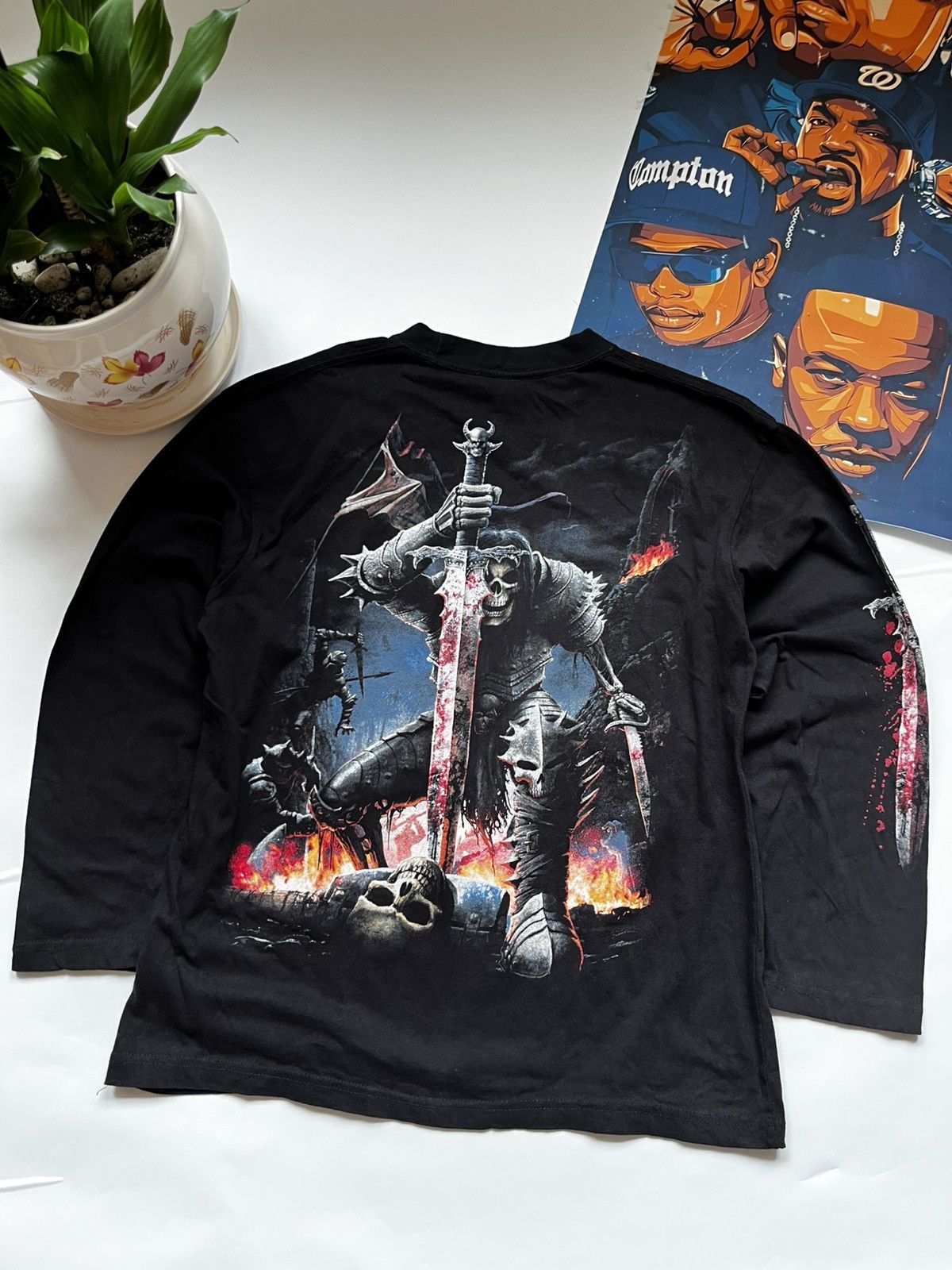 Band Tees Vintage Y2k Spiral Full Print Longsleeve Size US M / EU 48-50 / 2 - 2 Thumbnail