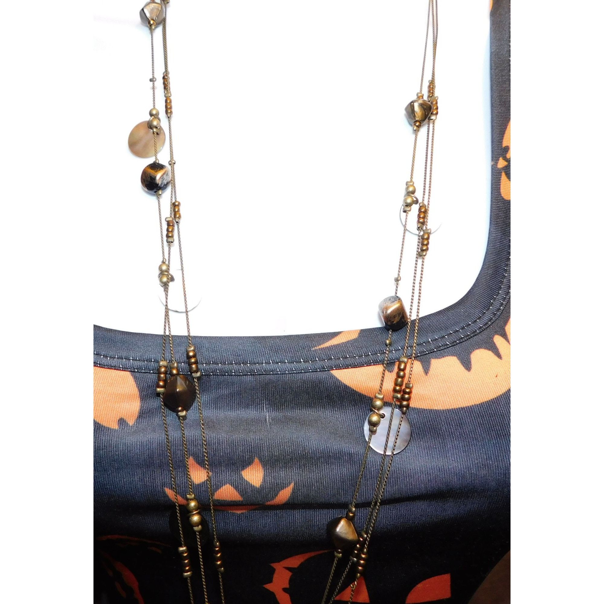 Other Multilayer Shell Disc Beaded Layered Station Necklace Size ONE SIZE - 6 Thumbnail
