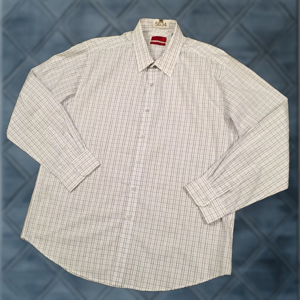 Alfani Alfani Shirt Mens XL Blue Plaid Long Sleeve Button-Up Shirt Size US XL / EU 56 / 4 - 1 Thumbnail