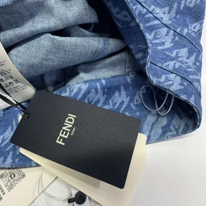 Other Fendi Logo Print High-Waisted Shorts for Women -2507 Size 39" - 7 Thumbnail