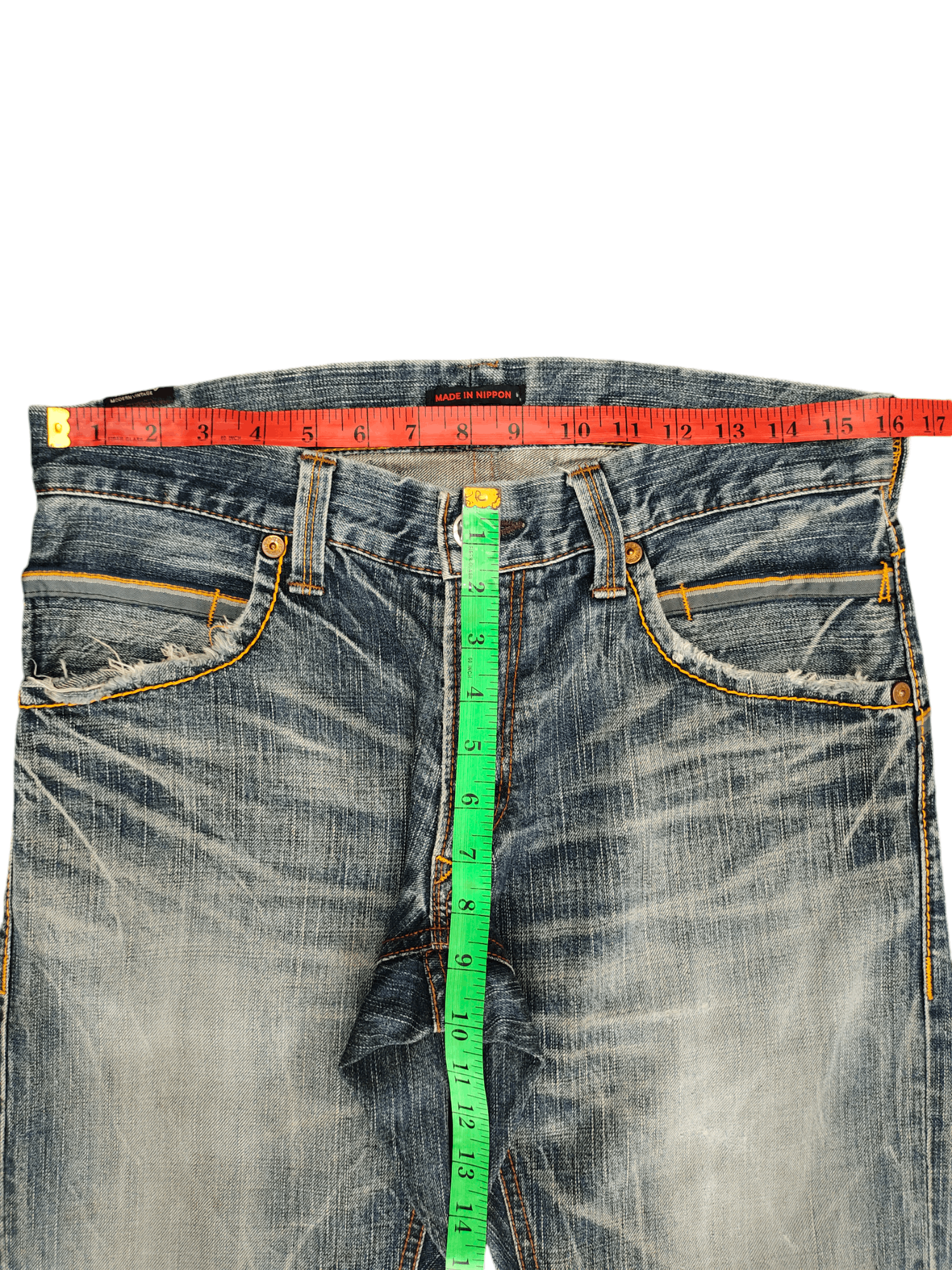 Comme des Garcons × Undercover Vintage Blue Way Japan Clawmark Distress Faded Jeans Size US 32 / EU 48 - 8 Thumbnail