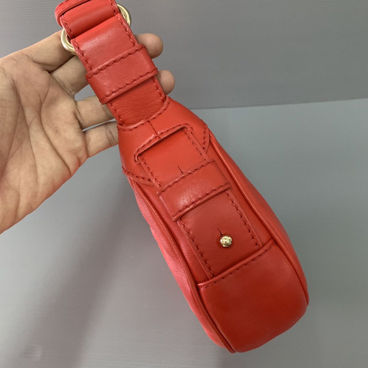 Celine Celine Hobo Pochette Red Leather Dinner Pre-Owned Bag Size ONE SIZE - 5 Thumbnail