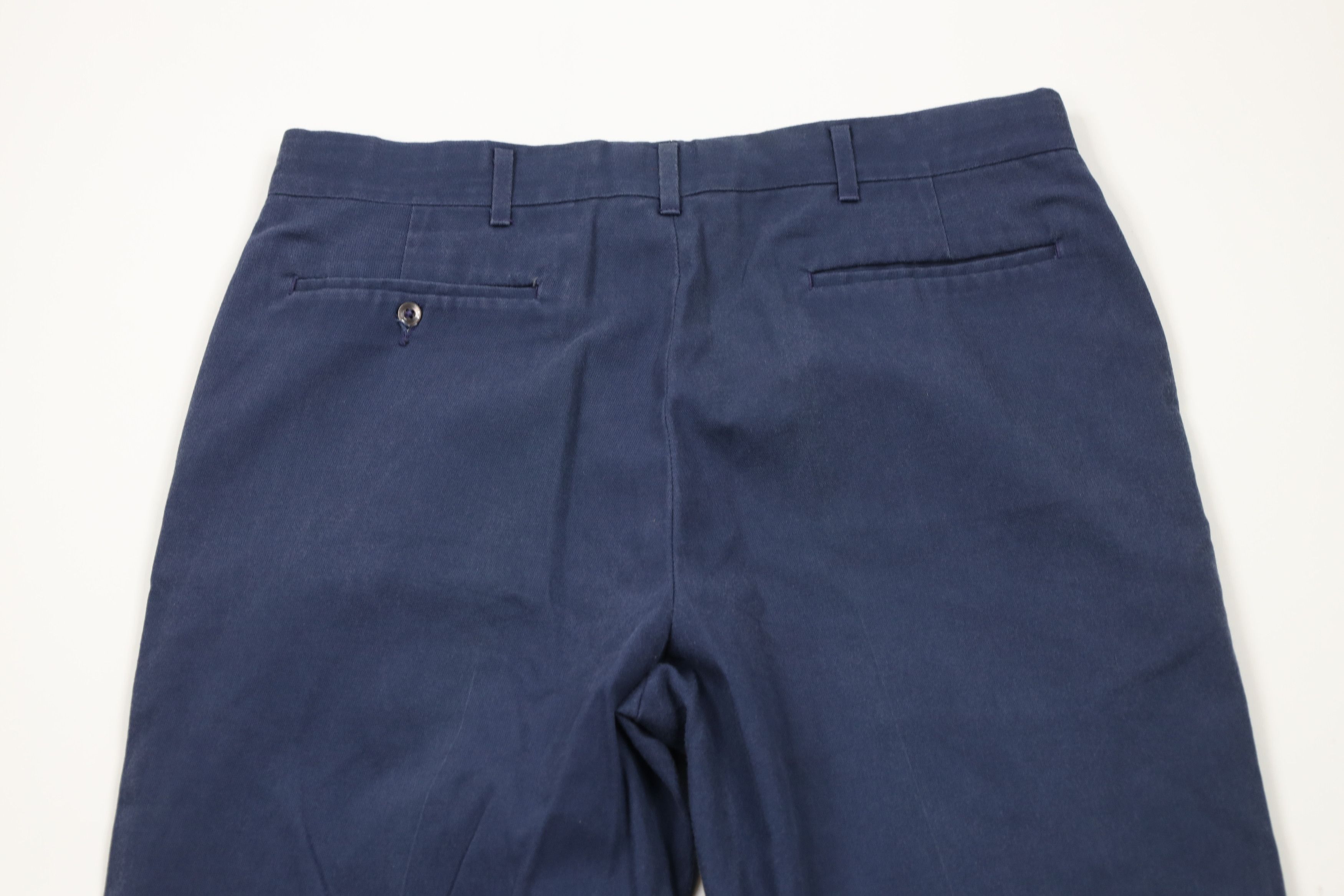Vintage Vintage 70s Streetwear Flared Wide Leg Chino Pants Blue USA Size US 32 / EU 48 - 11 Thumbnail