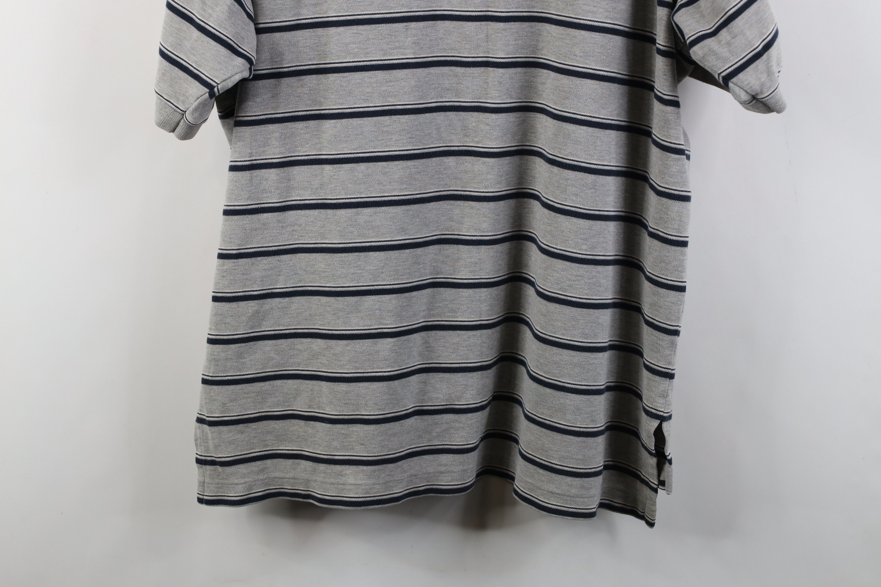 Ralph Lauren Vintage 90s Ralph Lauren Block Cotton Knit Golf Polo Gray Size US XL / EU 56 / 4 - 12 Thumbnail