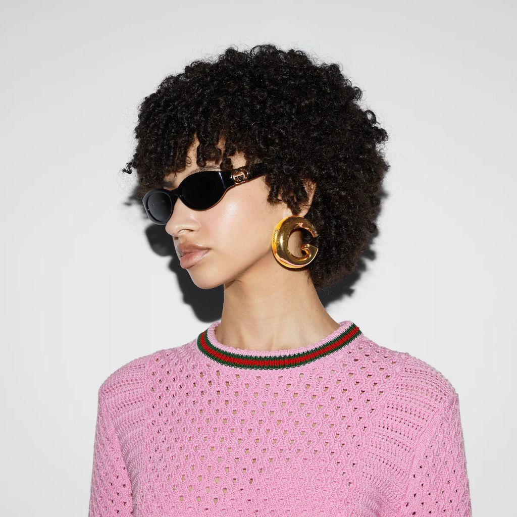 Gucci o1la5ras0526 Crochet-Effect Cotton Dress With Web in Pink Size S / US 4 / IT 40 - 4 Thumbnail
