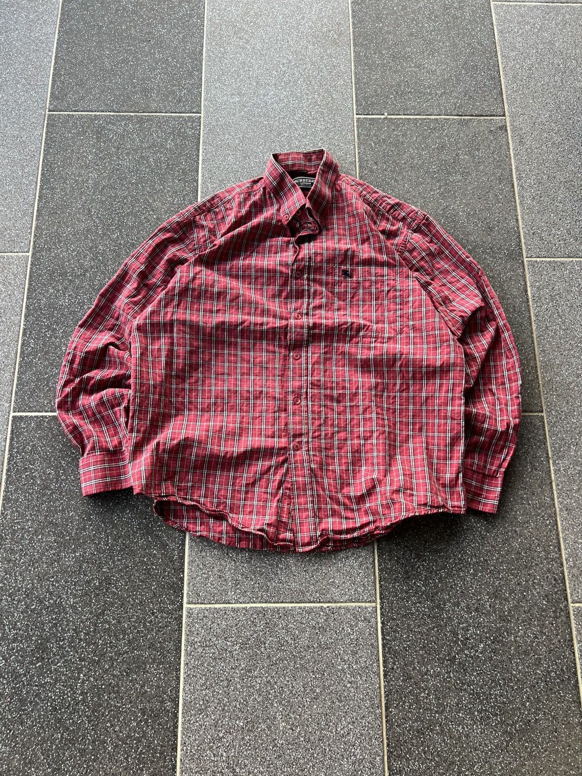 Burberry Burberry's Vintage Checkered Red L Shirt Small Size US L / EU 52-54 / 3 - 2 Thumbnail