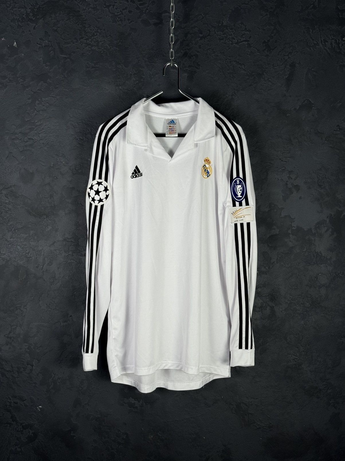 Adidas Zidane Real Madrid 2002 Longsleeve Football Tee Shirt Size US XL / EU 56 / 4 - 3 Thumbnail