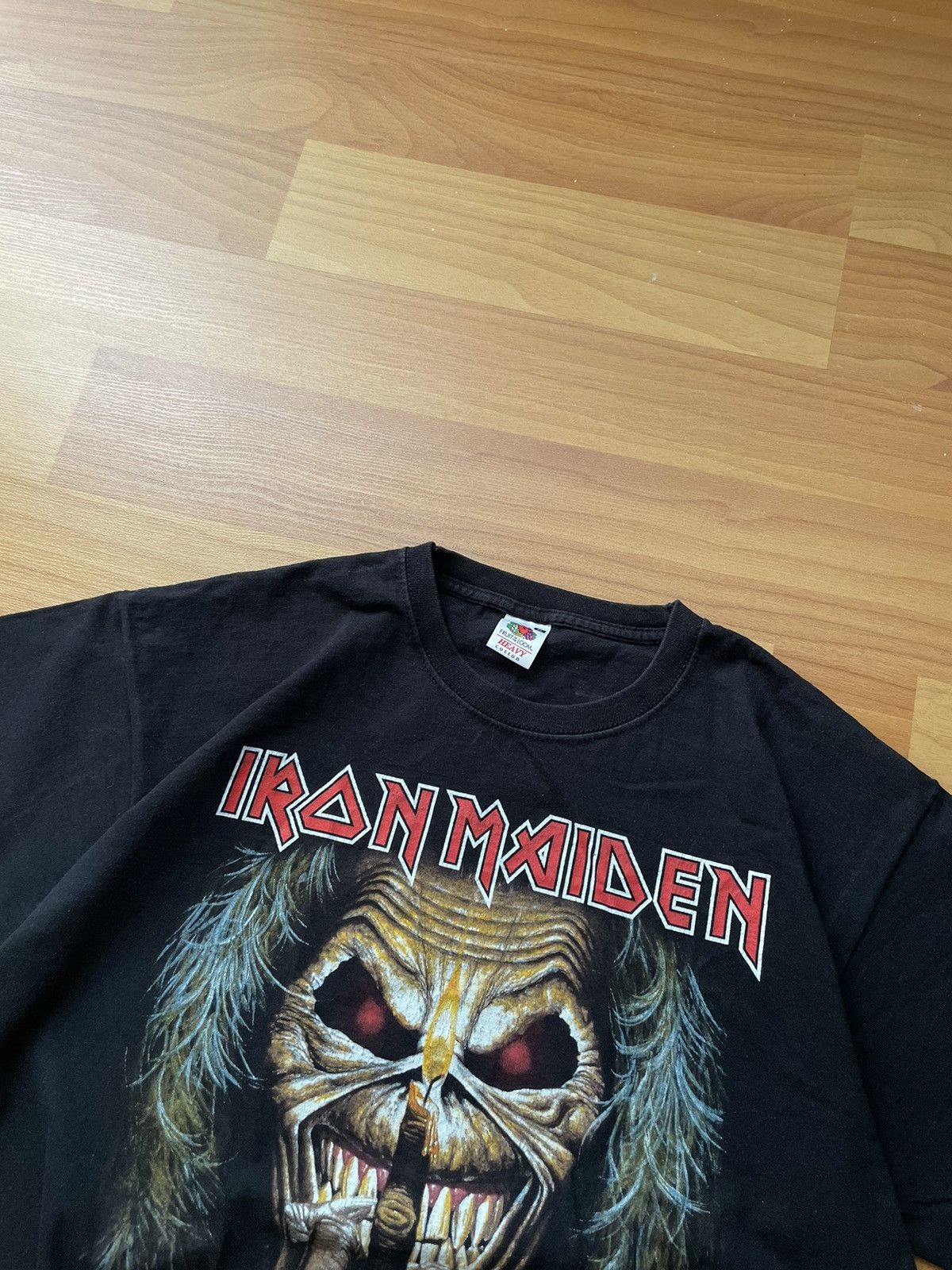 Band Tees × Iron Maiden × Vintage IRON MAIDEN Vintage Crazy T Shirt Eddie Candle Finger 2007 Size US XL / EU 56 / 4 - 7 Thumbnail