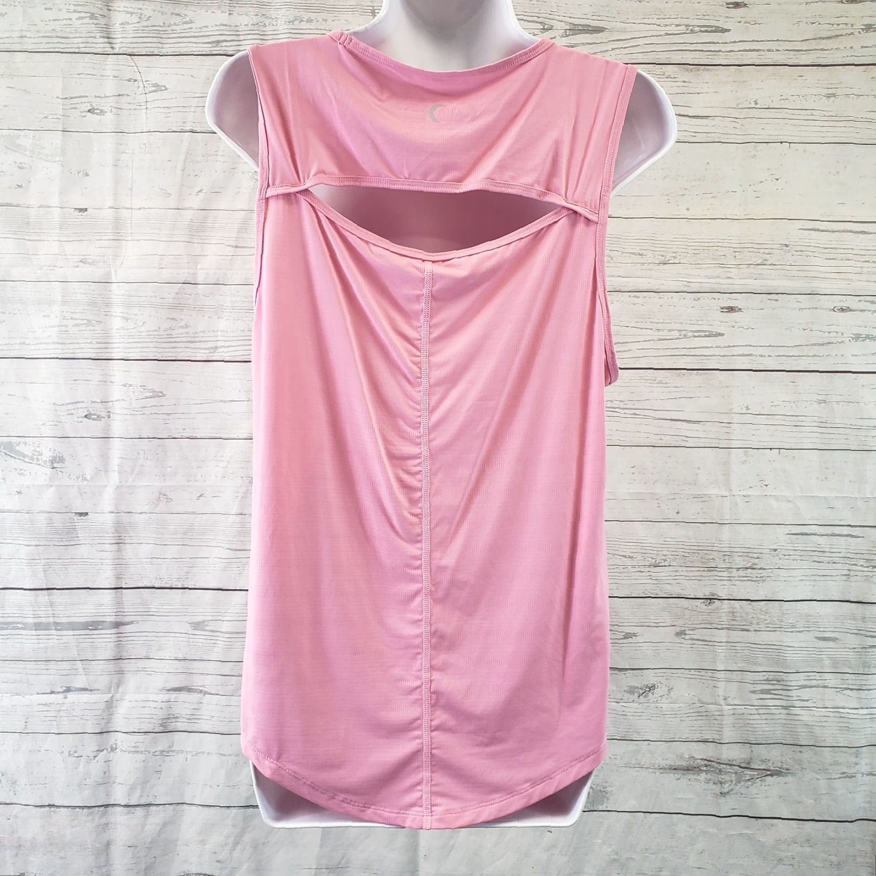 Vintage Zyia Active Womens Top Sz Large Solid Pink Sleeveless Back Cutout Nylon Blend Shirt Adult L Pink Nylon Spandex Blend Activewear Size L / US 10 / IT 46 - 3 Thumbnail