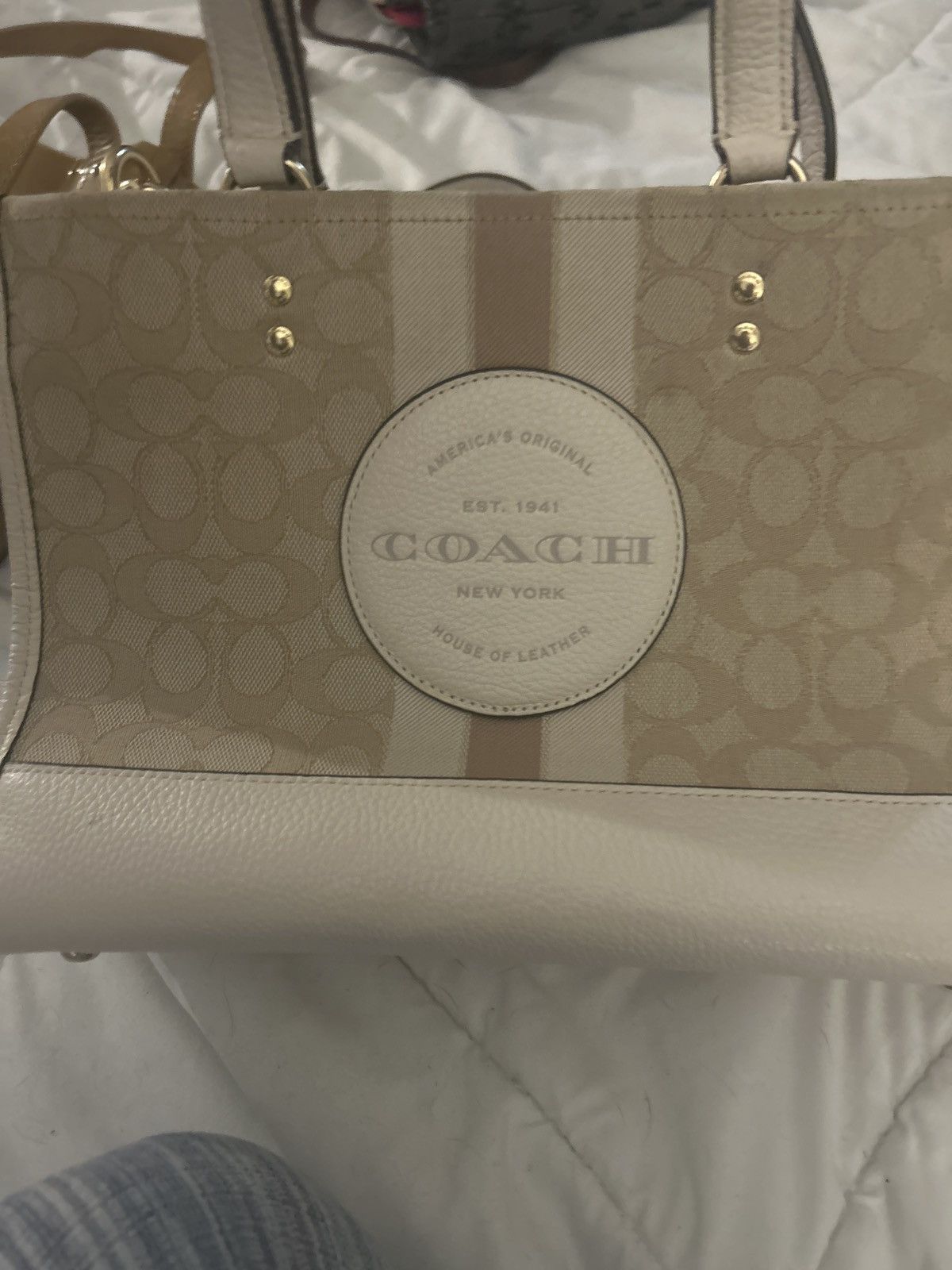 Coach Beige/Cream Coach Purse Size ONE SIZE - 4 Thumbnail