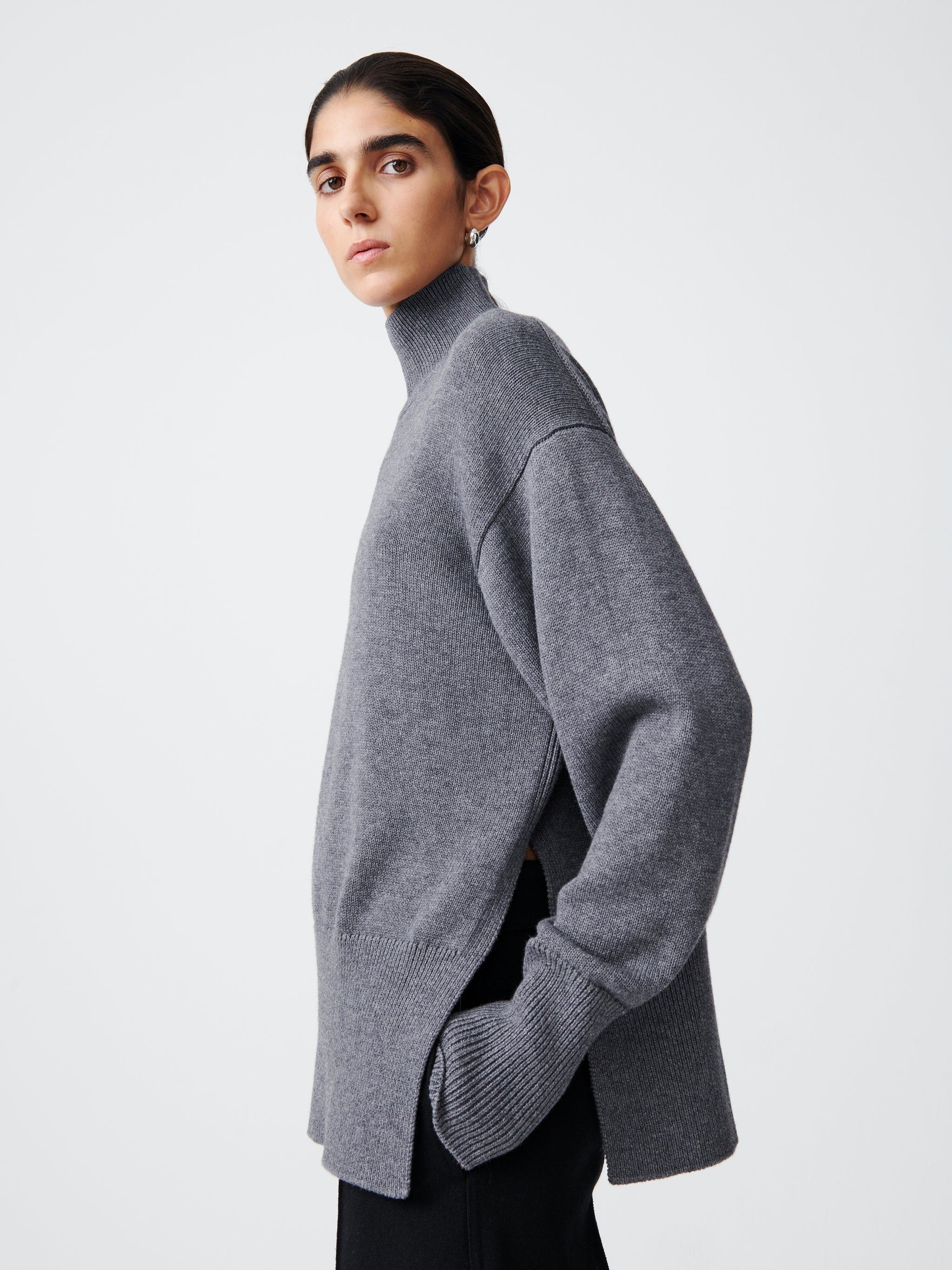 Studio Nicholson o1mle0525 Viere Sweater in Gray Size M / US 6-8 / IT 42-44 - 6 Thumbnail