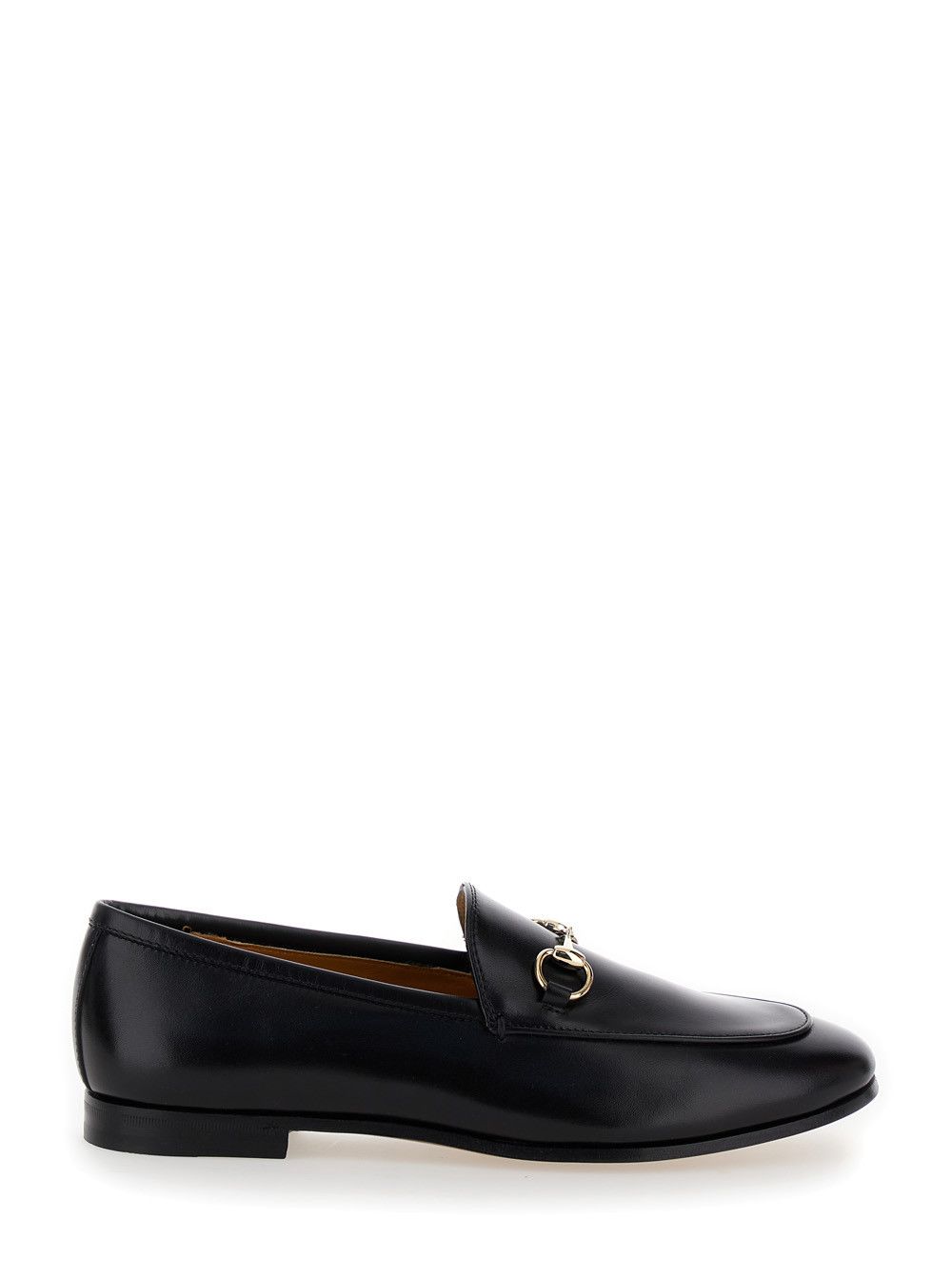 'Jordaan' Black Loafers with Horsebit Detail in Leather Woman