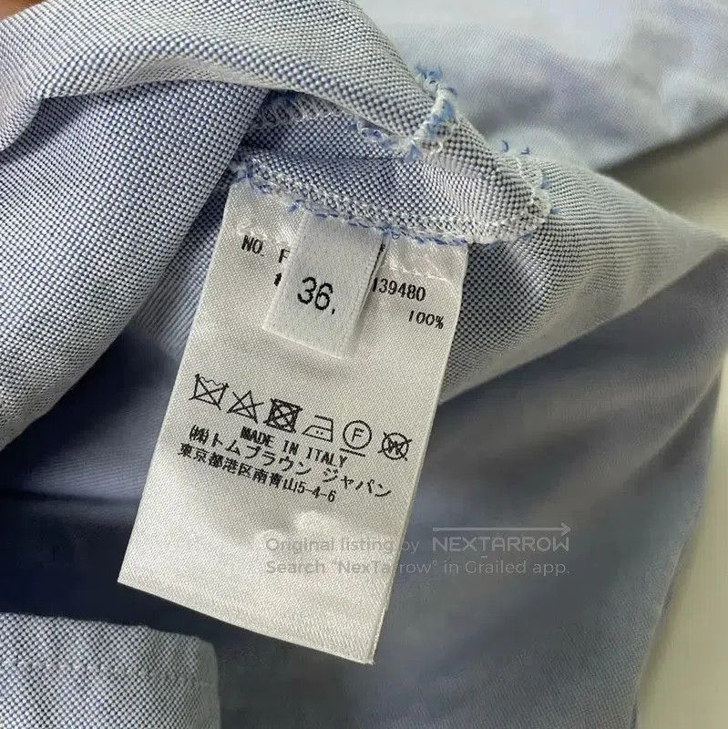 Thom Browne Thom Browne Stylish Blue Short Sleeve Blouse . Size M / US 6-8 / IT 42-44 - 6 Thumbnail