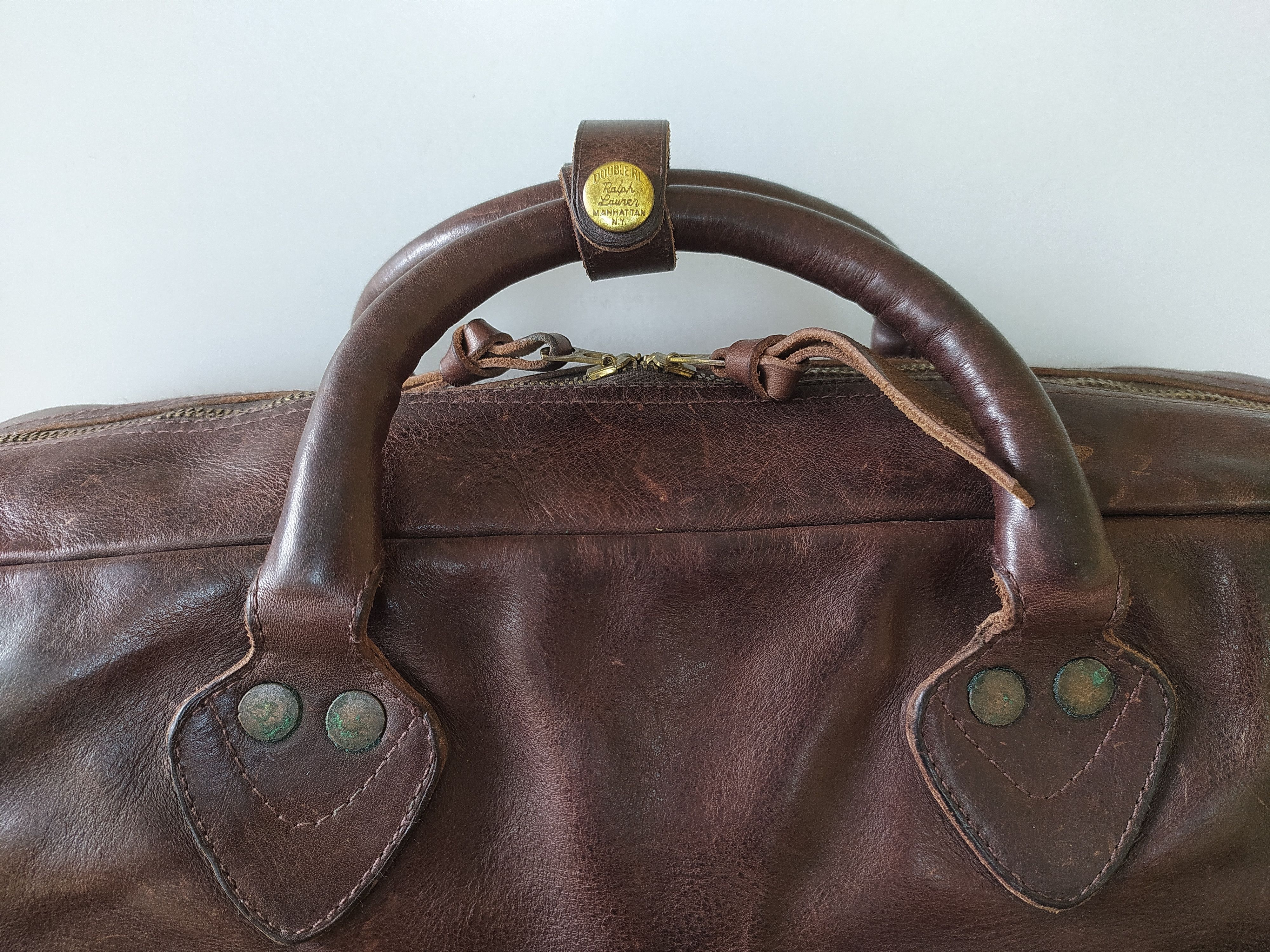 RRL Ralph Lauren RRL Men's Leather Briefcase Free Worldwide Shipping FTP/6006 Size ONE SIZE - 9 Thumbnail