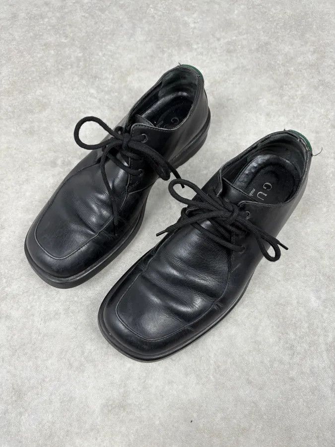 Gucci 2000s Gucci Black Leather Signature Derby Shoes Size US 8.5 / EU 41-42 - 3 Thumbnail
