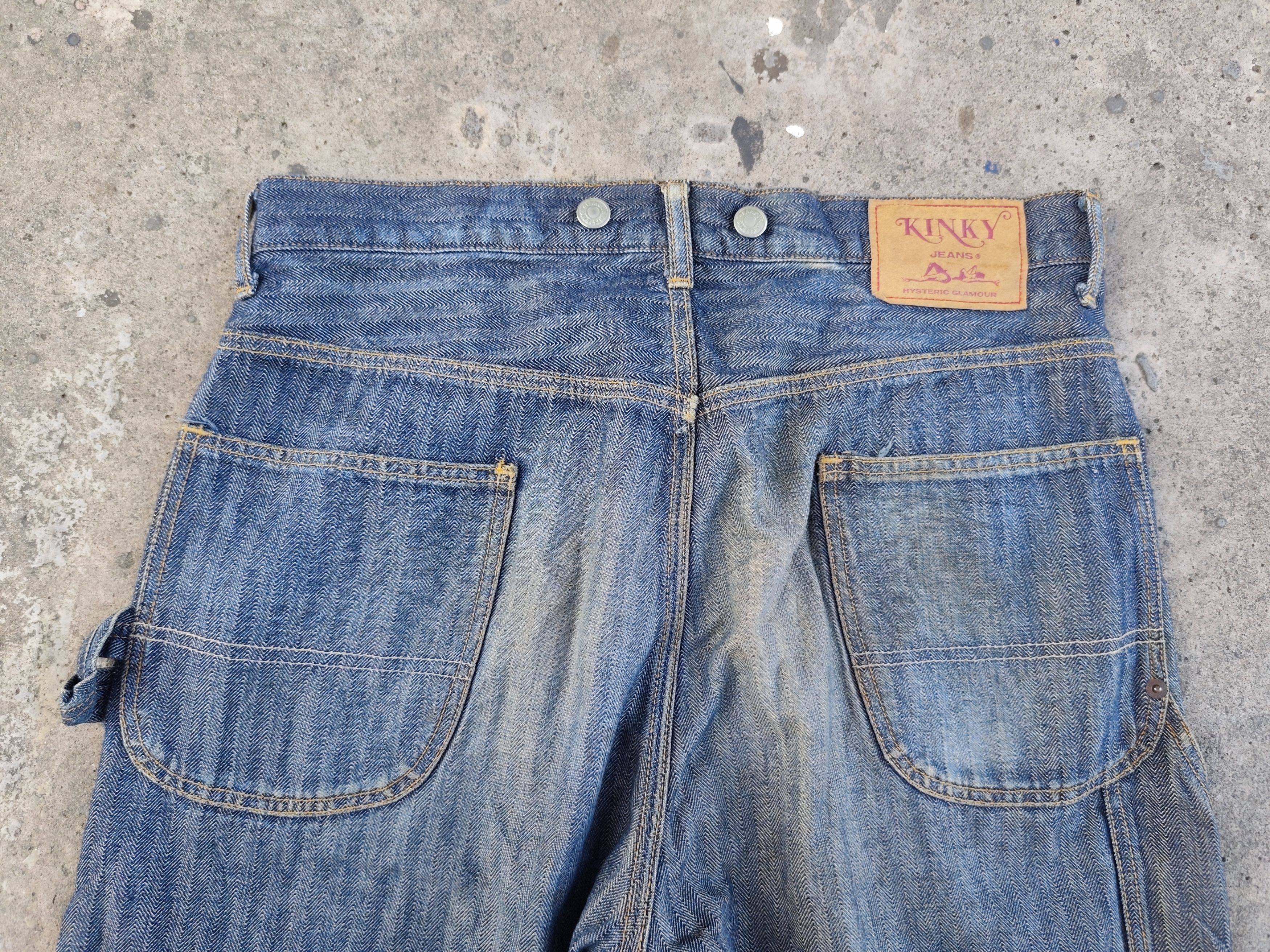 Hysteric Glamour Vintage 90s Hysteric Glamour Herringbone carpenter pants Size US 33 - 3 Thumbnail