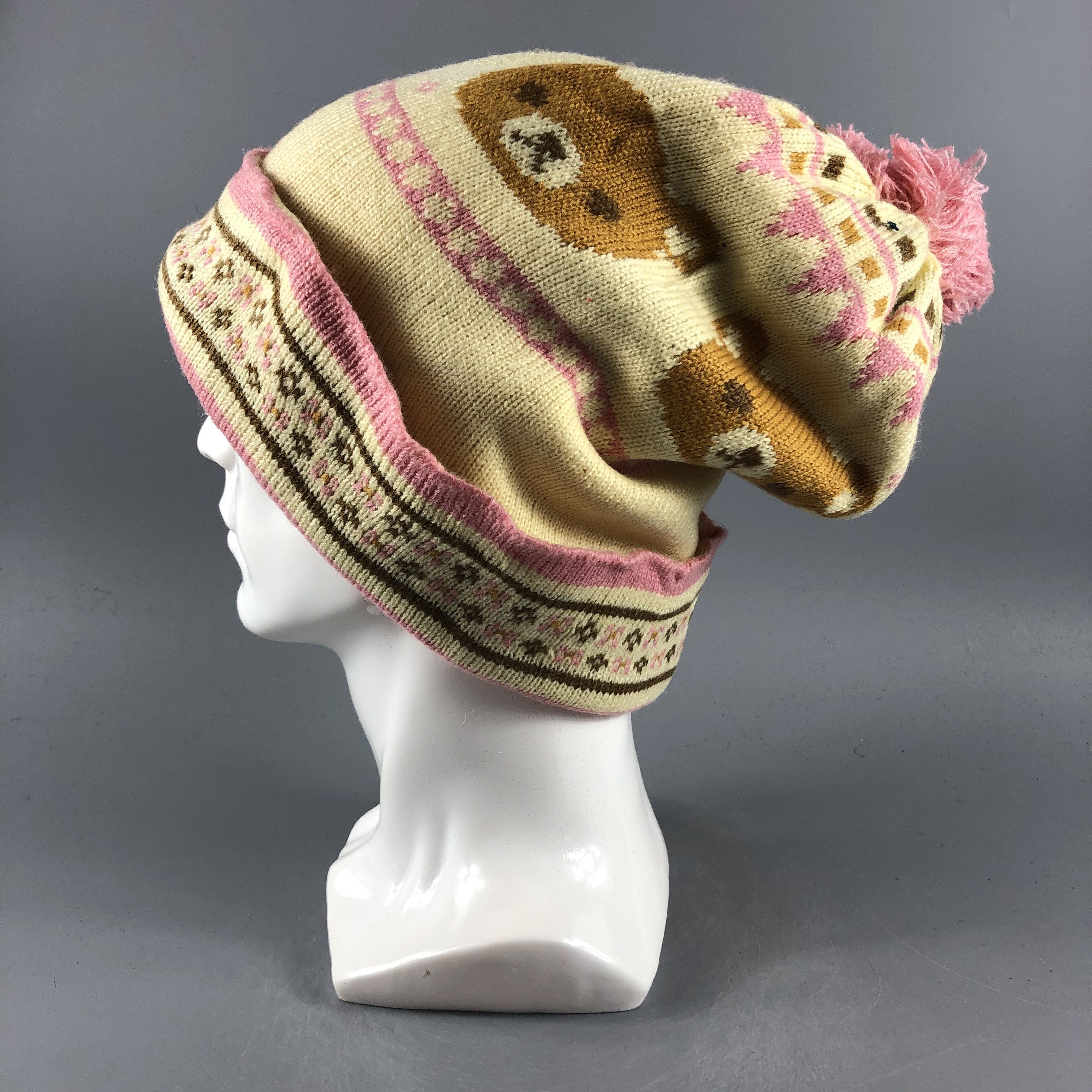 Japanese Brand × Vintage Womens Rilakkuma Bobble Beanie Snow Hat Snow Cap -D166 Size ONE SIZE - 1 Thumbnail