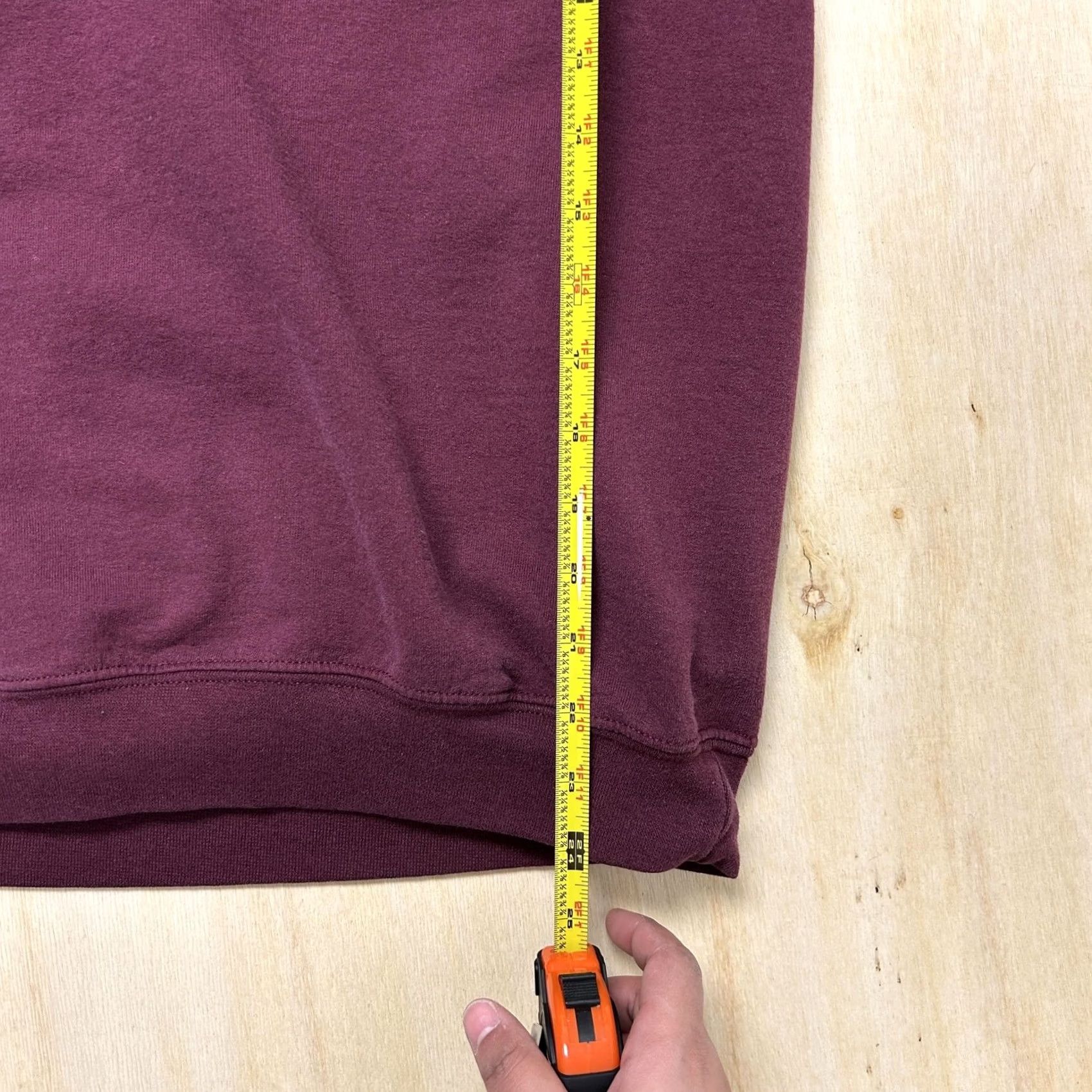 Vintage Vintage Sweatshirt Mens Large Purple Fleece Crewneck Pullover Solid Casual Blank Size US L / EU 52-54 / 3 - 3 Thumbnail