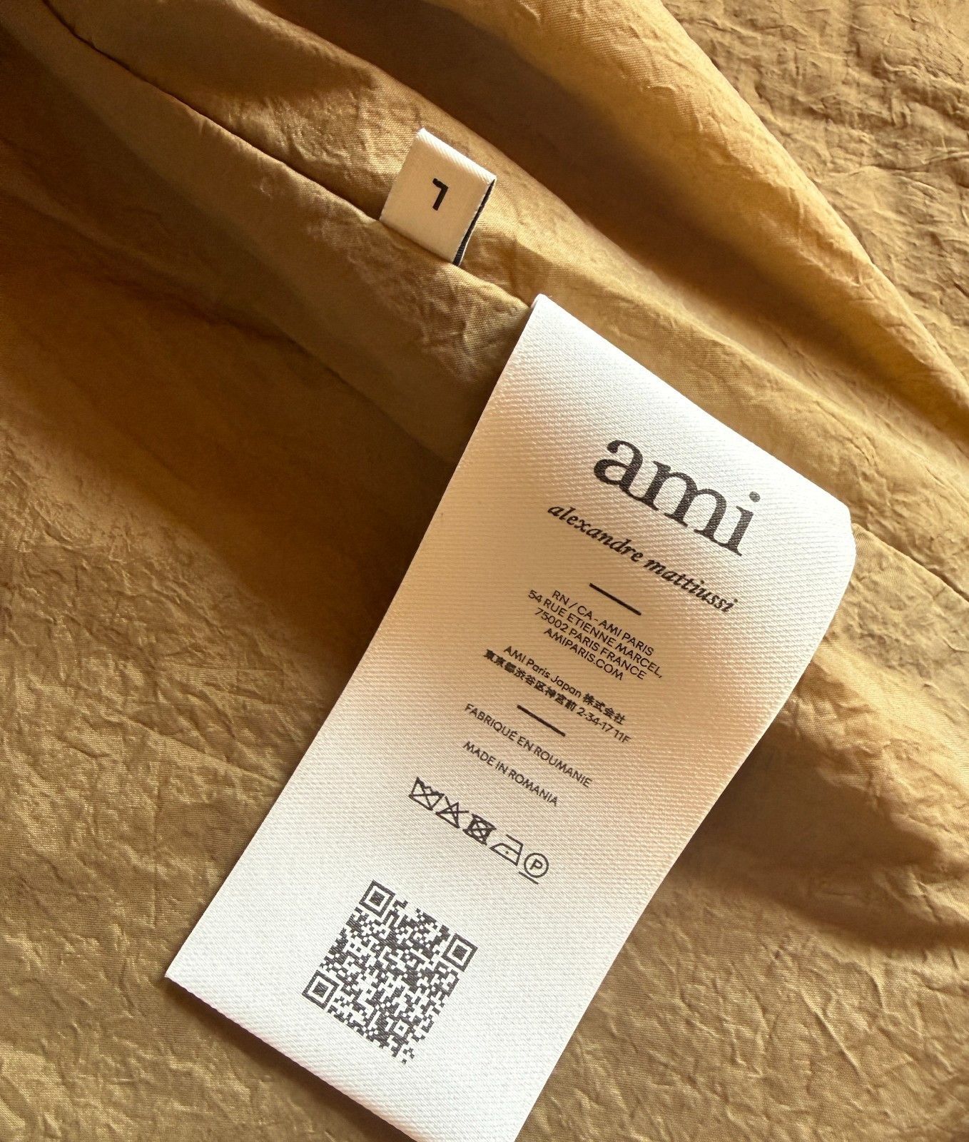 AMI AMI Paris Technical Taffeta Overshirt Jacket in Bronze Size US L / EU 52-54 / 3 - 4 Thumbnail