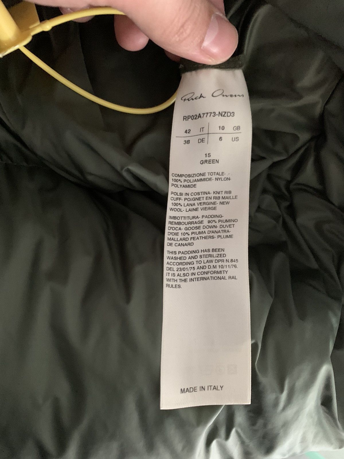 Rick Owens Rick Owens FW21 Funnel Neck Puffy Jacket Size US S / EU 44-46 / 1 - 7 Thumbnail
