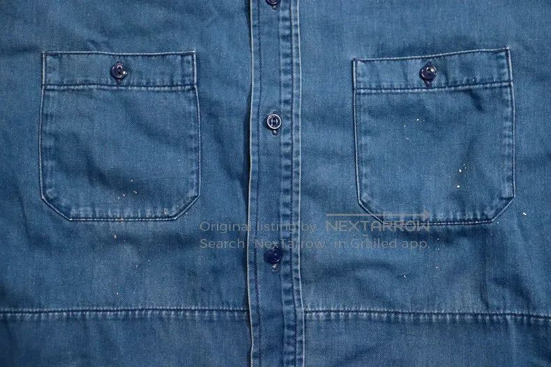 Neighborhood Neighborhood Indigo Dyed Denim Shirt Splatter Work Shirt J Size US L / EU 52-54 / 3 - 6 Thumbnail