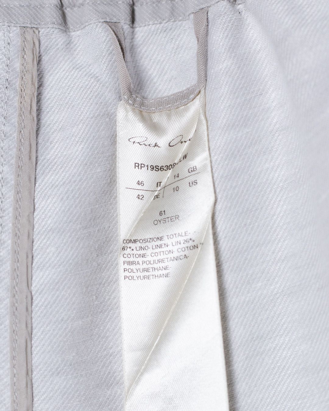 Rick Owens Drop crotch in oyster Size US 32 / EU 48 - 6 Thumbnail