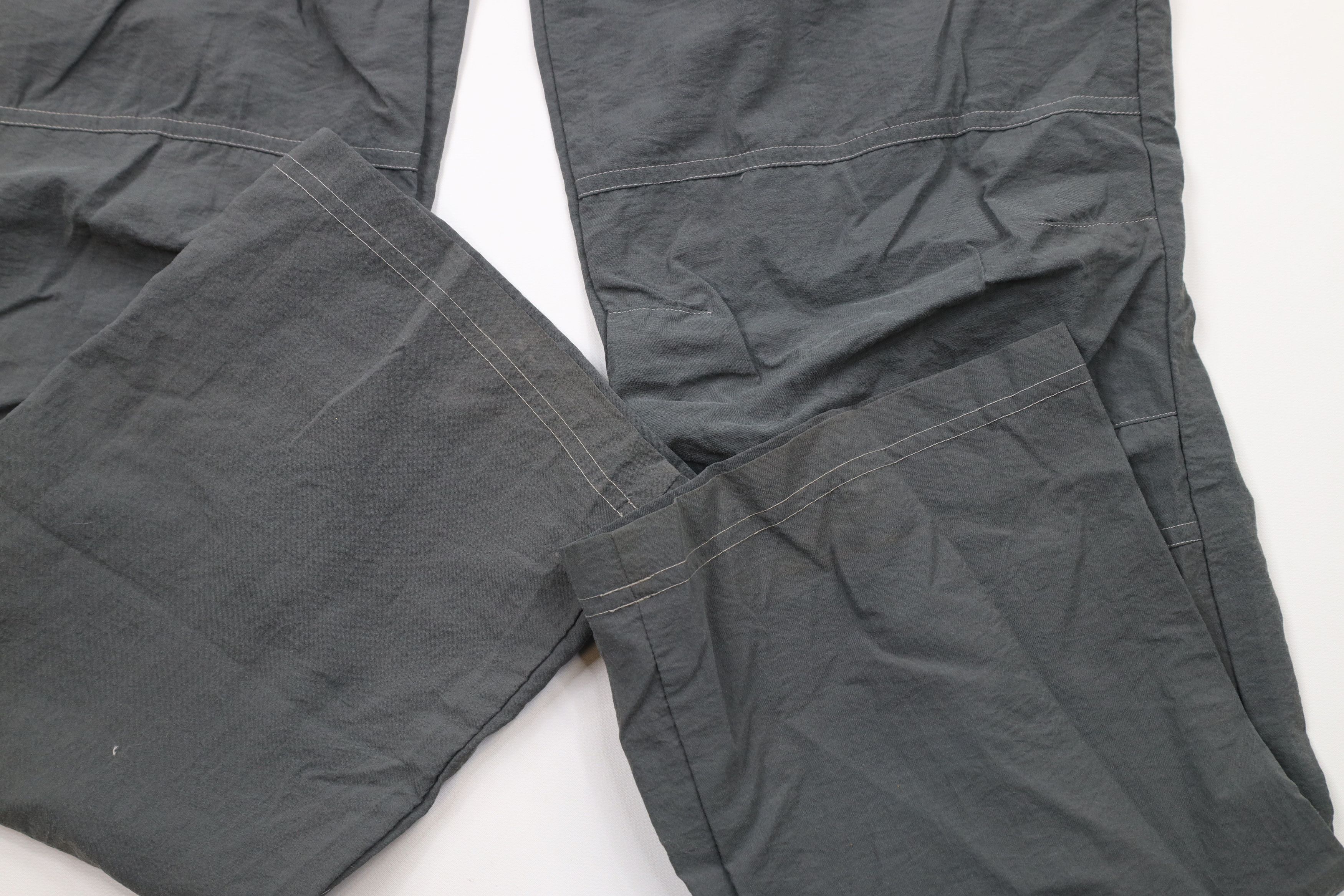 Vintage Vintage 90s Streetwear Double Knee Belted Flared Pants Gray Size US 34 / EU 50 - 5 Thumbnail